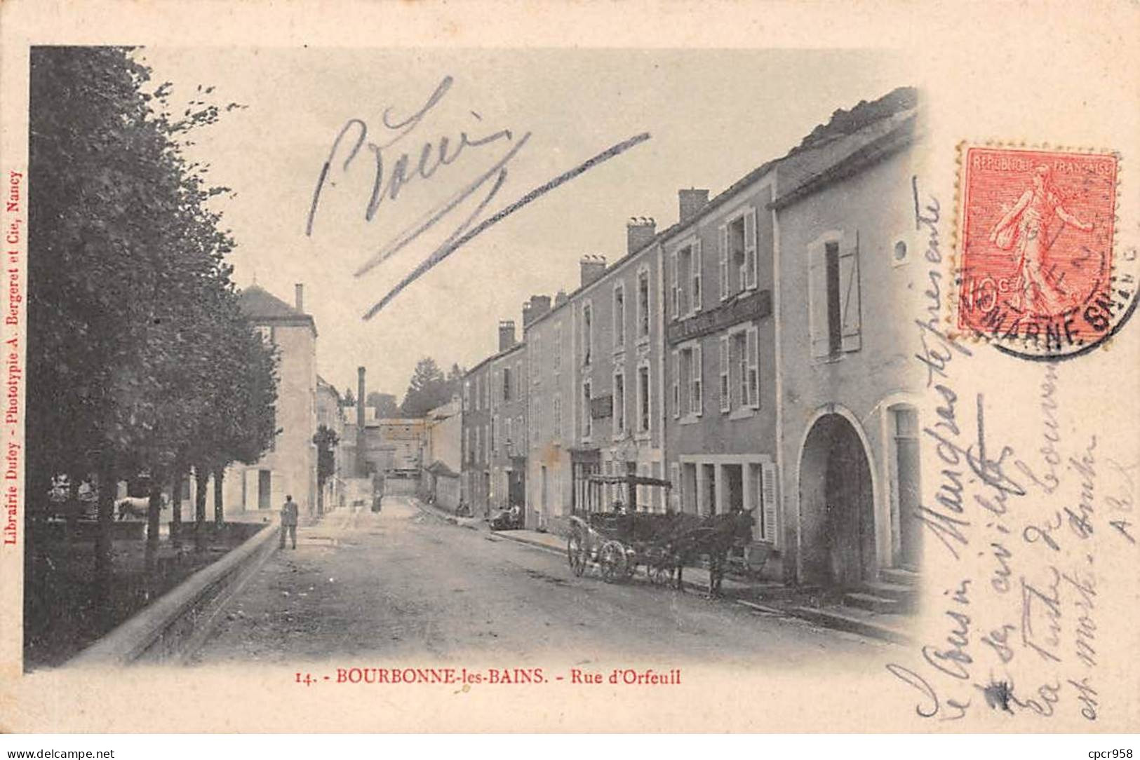 52-AM22313.Bourbonne Les Bains.N°14.Rue D'Orfeuil - Bourbonne Les Bains