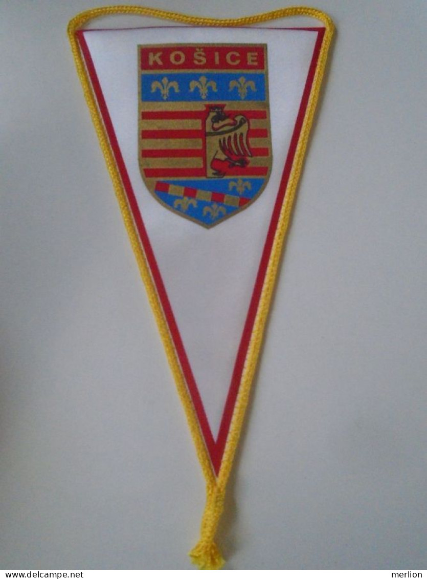 D202168  KOSICE  -Coat Of Arms -City Flag -   Czechoslovakia Slovakia FANION -Wimpel - Pennon -  200 X 120 Mm - Autres & Non Classés