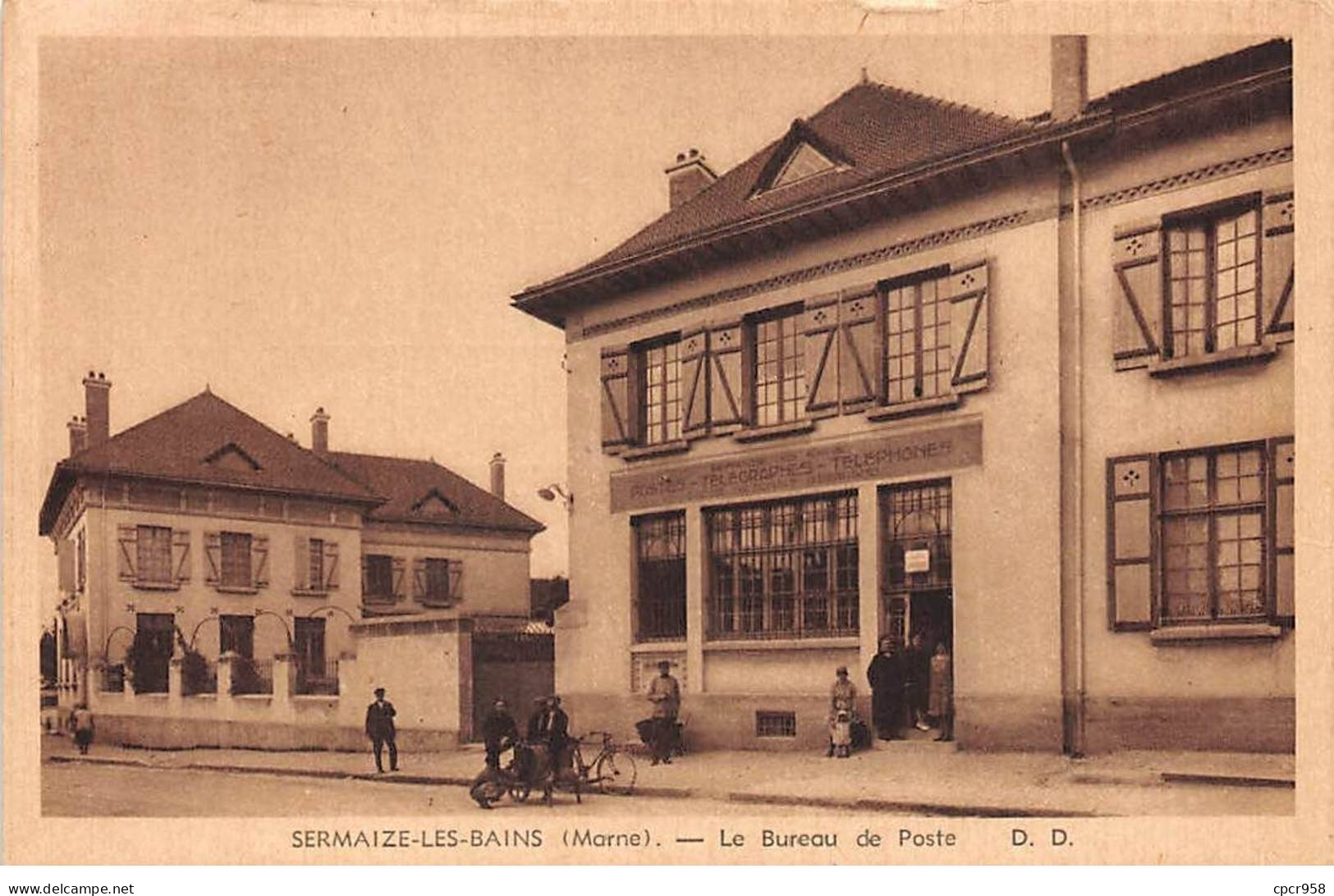 51-AM22241.Sermaize-les-Bains.Le Bureau De Poste - Sermaize-les-Bains