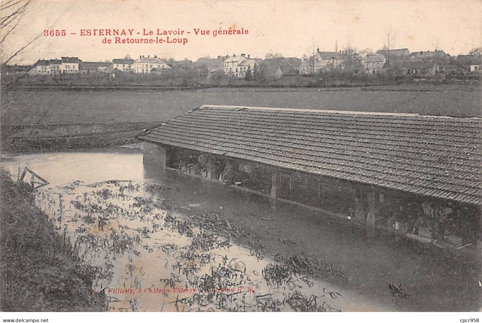 51-AM22201.Esternay.N°3655.Le Lavoir.Vue Générale De Retourne-le-Loup - Esternay