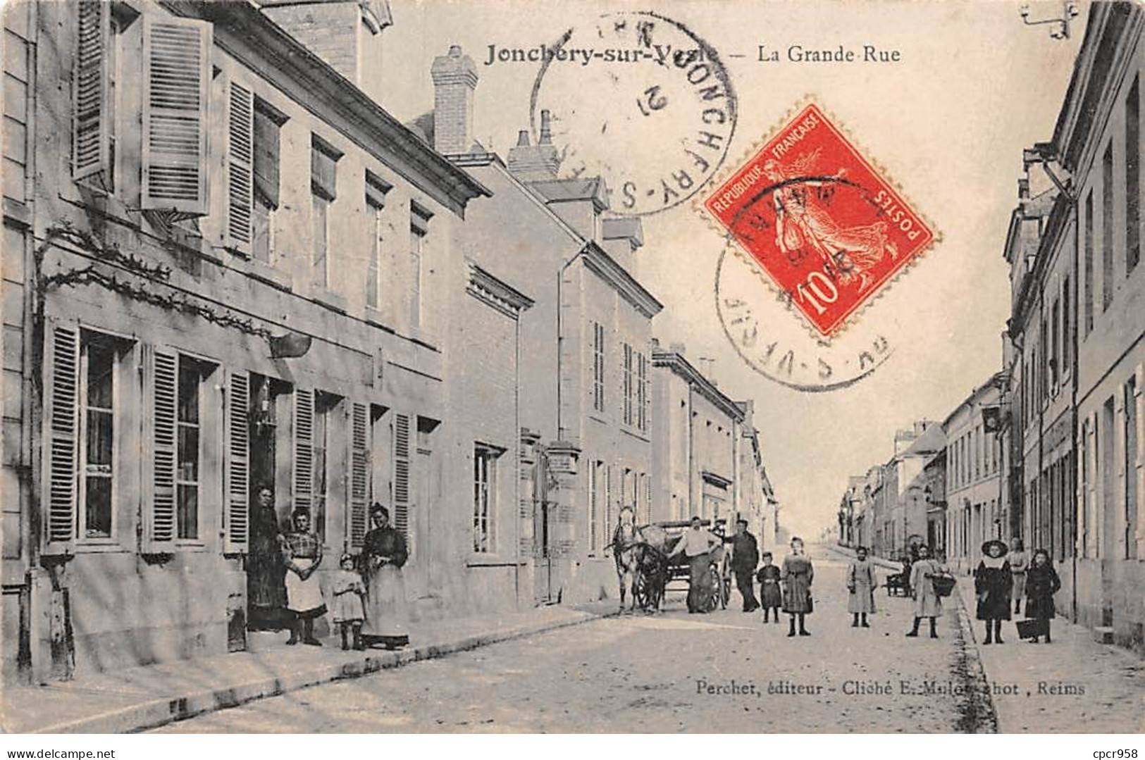 51-AM22194.Jonchery-sur-Vesle.La Grande Rue.Pli - Jonchery-sur-Vesle