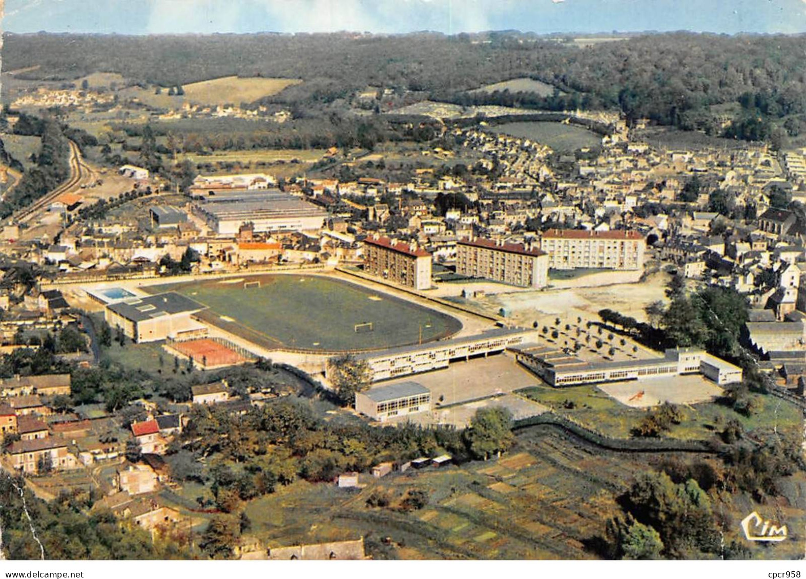 76 - SAN61184 - LILLEBONNE - Vue Générale Aérienne - La Stade - Combier 482.121 - CPSM 10x15 Cm - Lillebonne