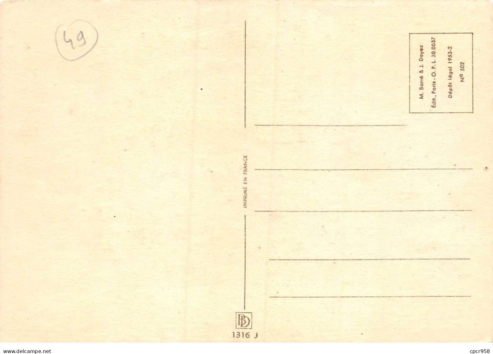 49 - SAN61601 - ANGERS - Armoirie  - CPSM 10x15 Cm - Angers