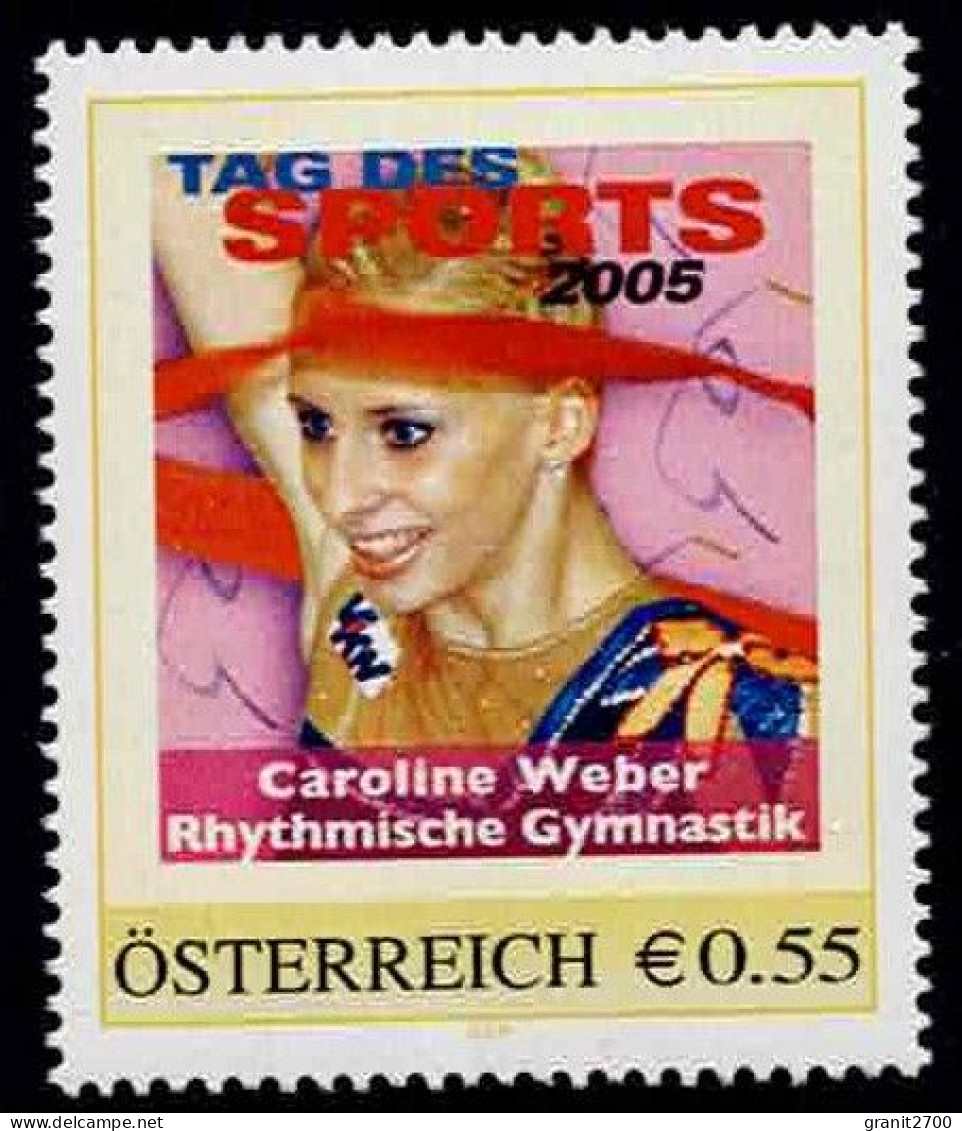 PM  Tag Des Sports 2005 - Caroline Weber - Rythmische Gymnastik  Ex Bogen Nr. 8007327 Postfrisch - Personalisierte Briefmarken