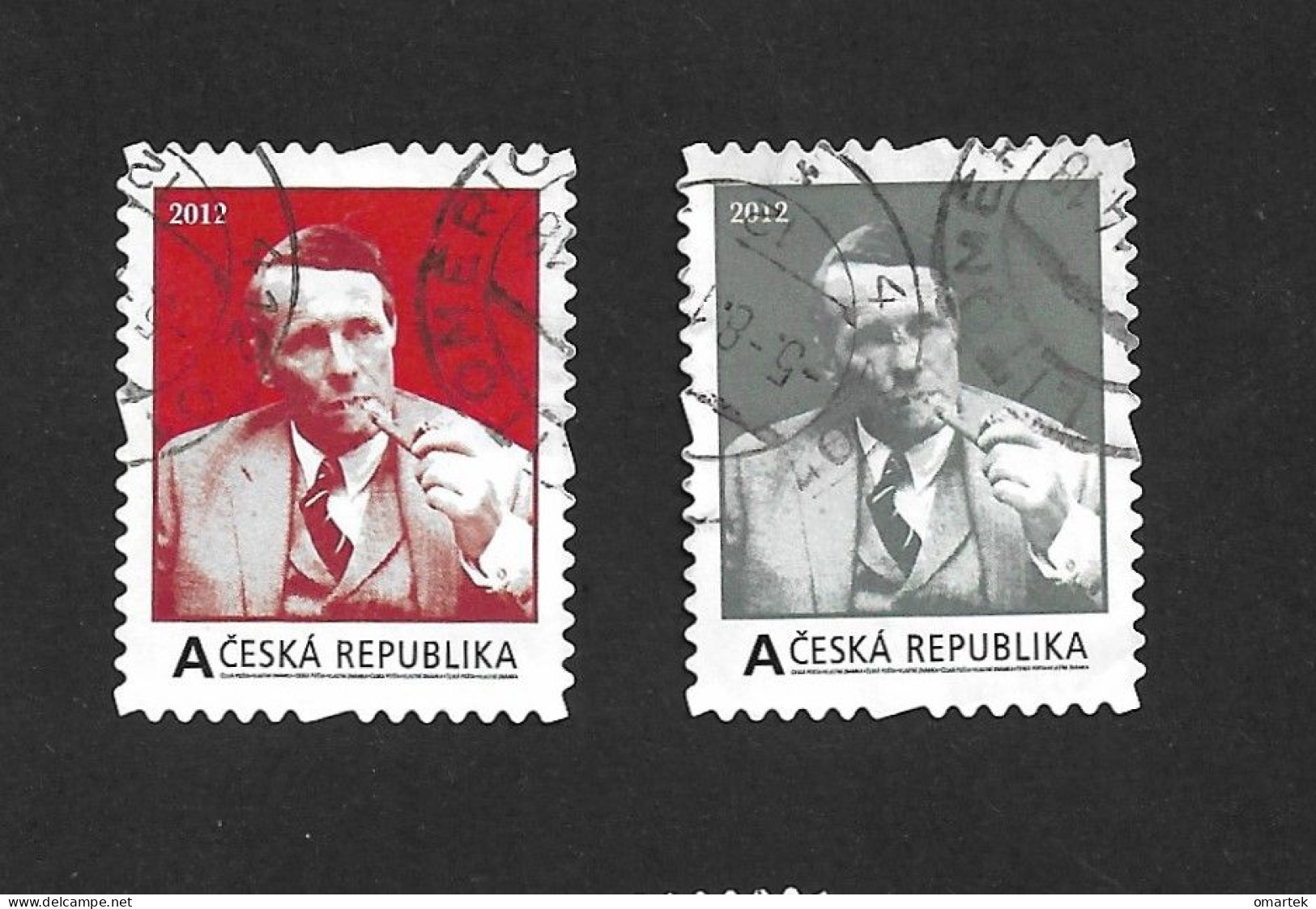 Czech Republic 2012 Gest. ⊙ VZ 0065-0066 David Ogilvy. 2 Own Stamps. Tschechische Republik. C2 - Gebraucht