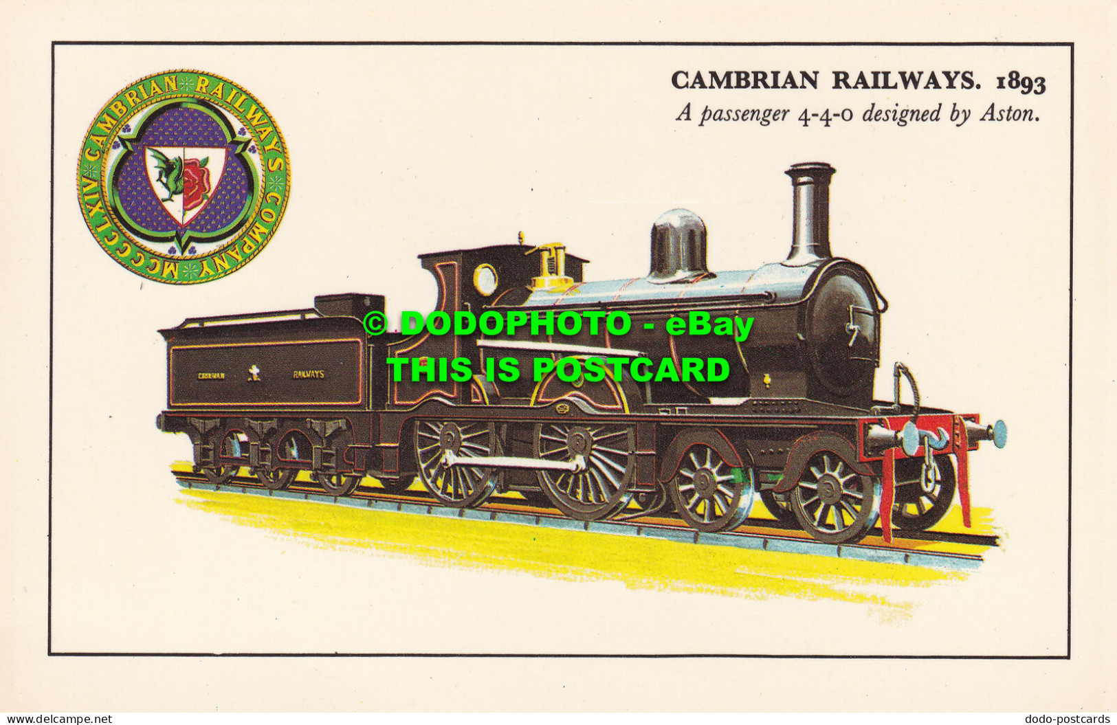 R504025 Cambrian Railways. 1893. A Passenger 4 4 0 Designed By Aston. Colourmast - Welt
