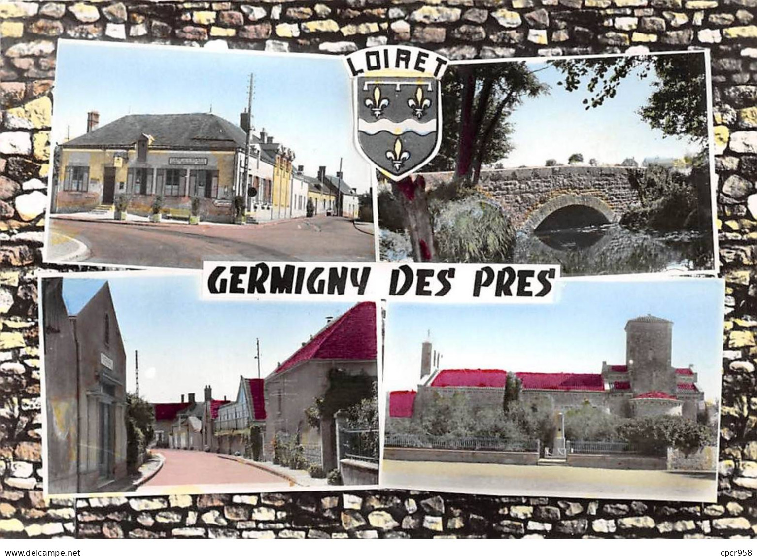 45 - SAN61583 - GERMIGNY DES PRES - Rue Principale - Le Pont - Rue Principale - L'Eglise - Edit. Moulin - CPSM 10x15 Cm - Autres & Non Classés