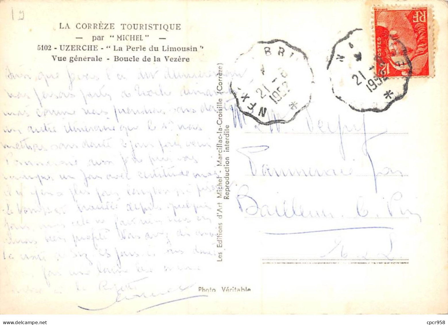 19 - SAN61500 - UZERCHE - Le Perle Du Limousin - Vue Générale - Boucle De La Vzère - Editions D'Art - CPSM 10x15 Cm - Uzerche
