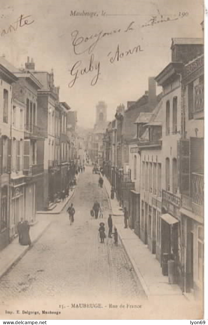 MAUBEUGE  RUE DE FRANCE  AGE D OR - Maubeuge