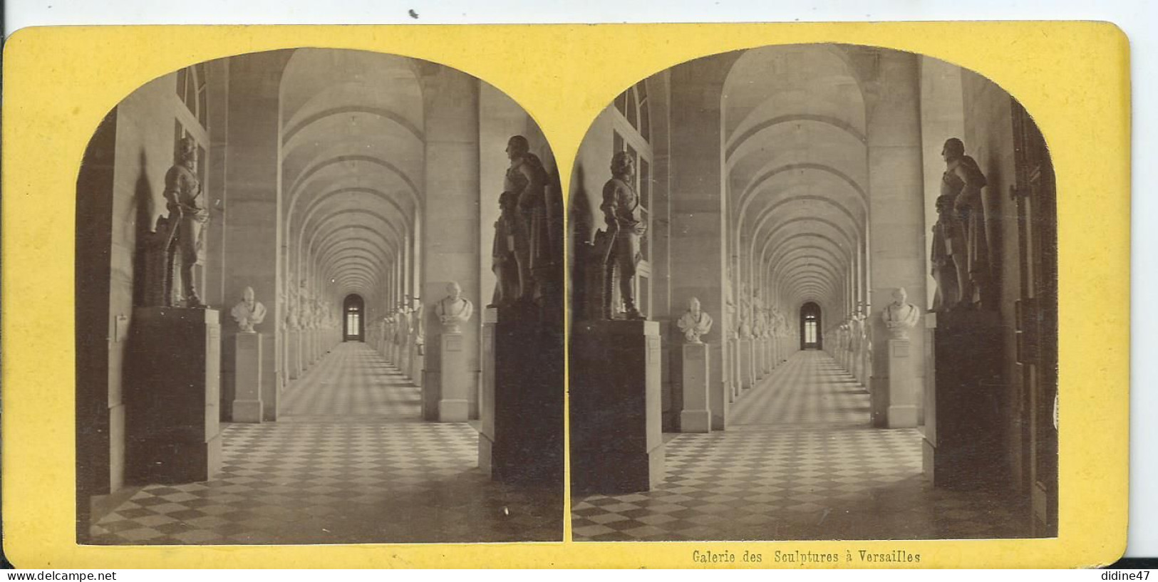 PHOTOS STÉRÉOSCOPIQUES -  Galerie Des Sculptures à Versailles - Stereo-Photographie