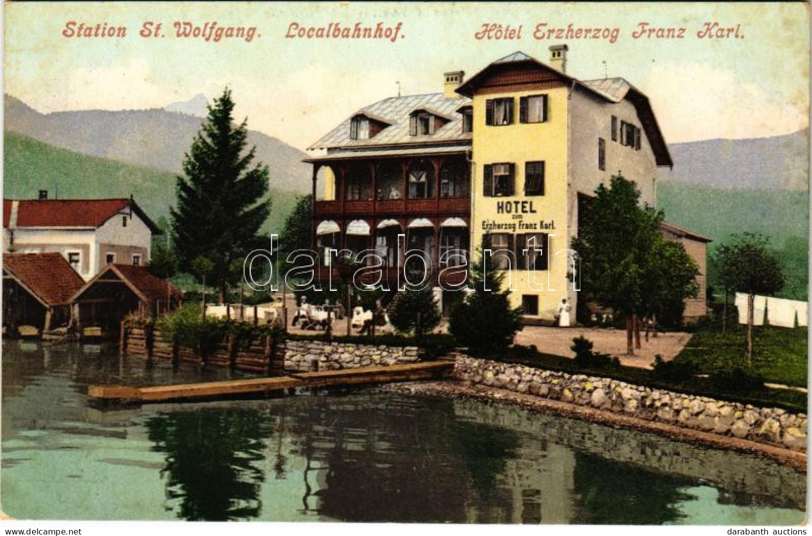 ** T2/T3 Sankt Wolfgang Im Salzkammergut, Localbanhof. Hotel Erzherzog Franz Karl / Hotel, Lake (fl) - Unclassified