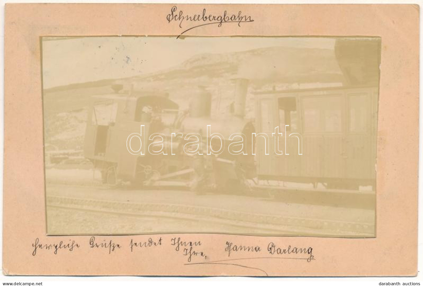 T2/T3 1901 Schneebergbahn, Locomotive, Train. Photo Glued To Postcard (EK) - Zonder Classificatie