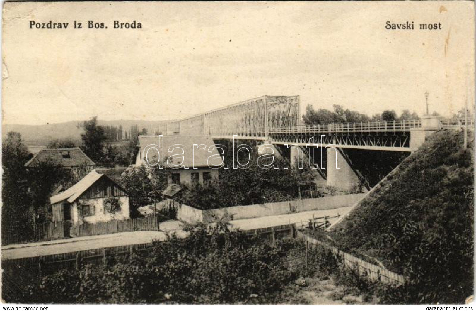 T3 1915 Bosanski Brod, Savski Most / Bridge (small Tears) - Ohne Zuordnung