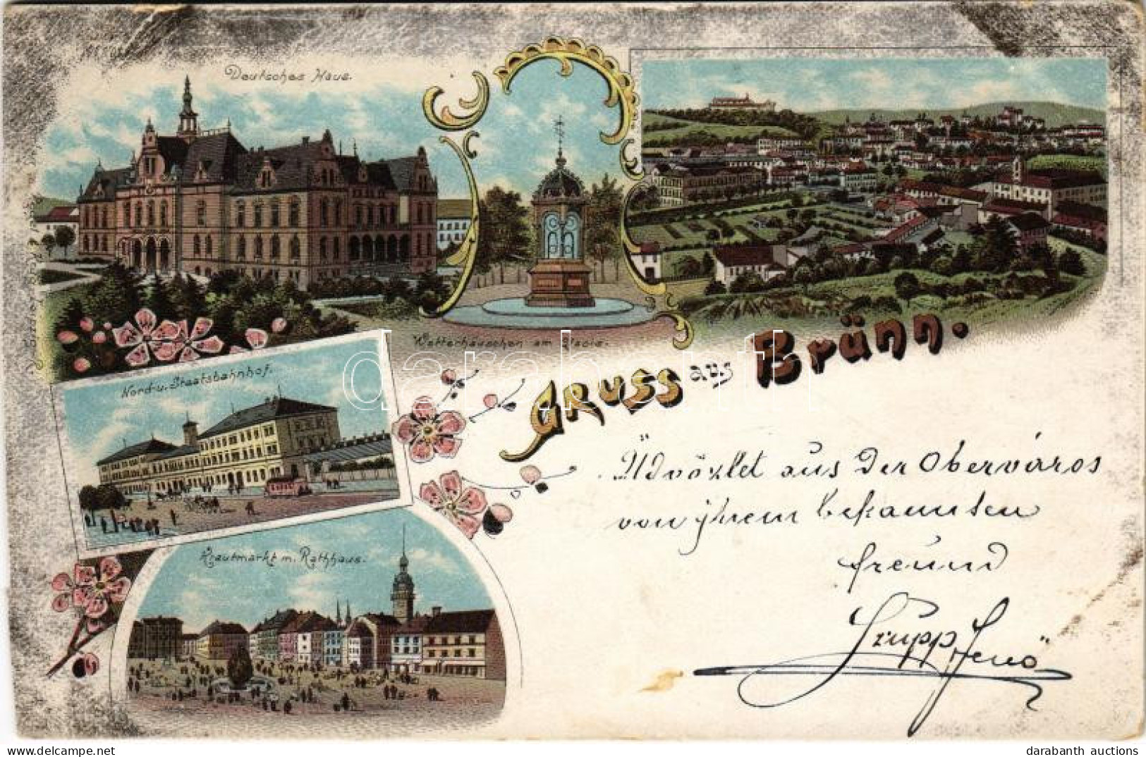 * T3 1899 (Vorläufer) Brno, Brünn; Deutsches Haus, Wetterhäuschen Am Glacis, Nord- U. Staatsbahnhof, Krautmarkt, Rathhau - Sin Clasificación