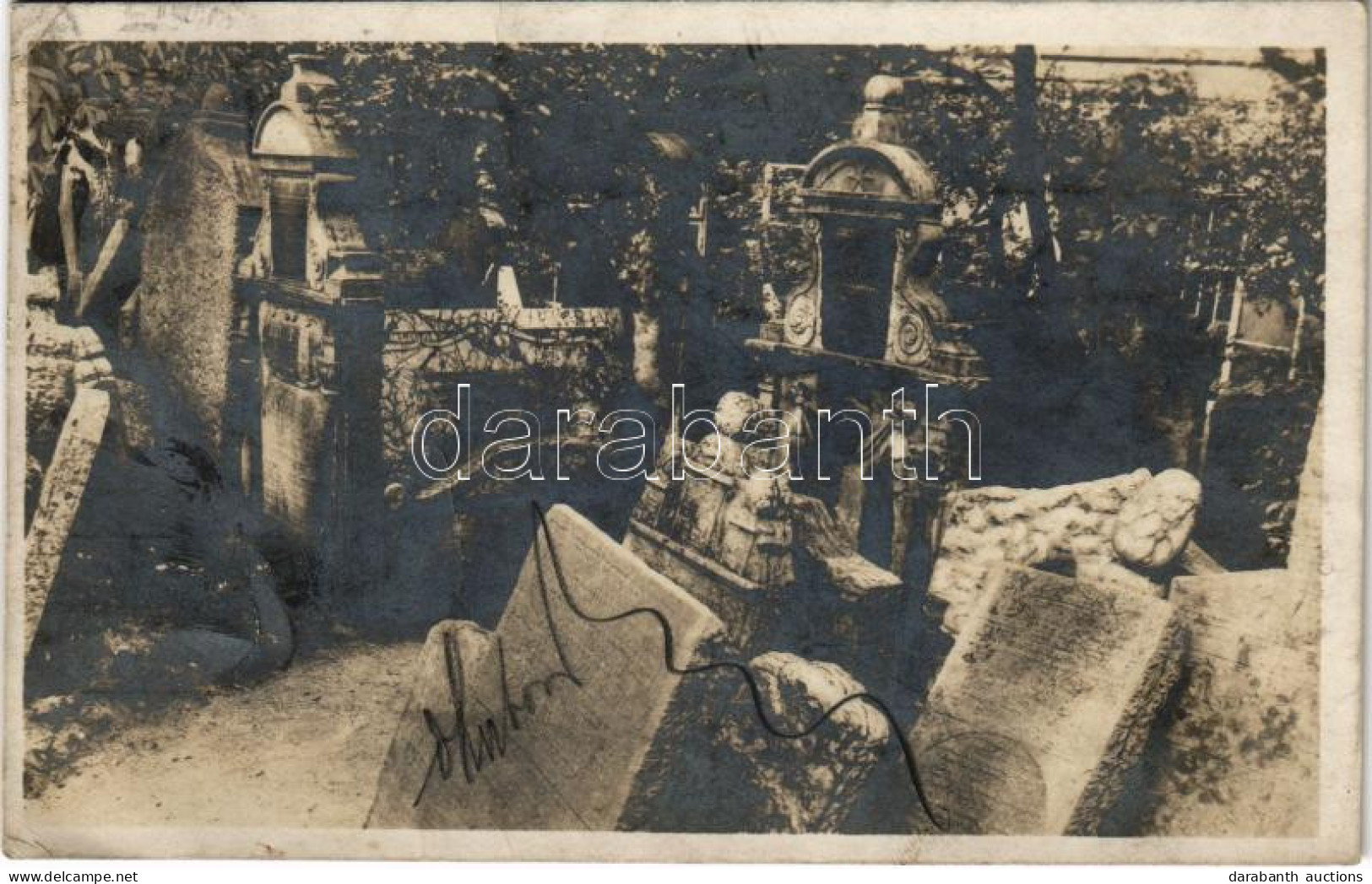 T3 1914 Praha, Prag; Alter Jüdischer Friedhof / Jewish Cemetery (gyűrődések / Creases) - Zonder Classificatie