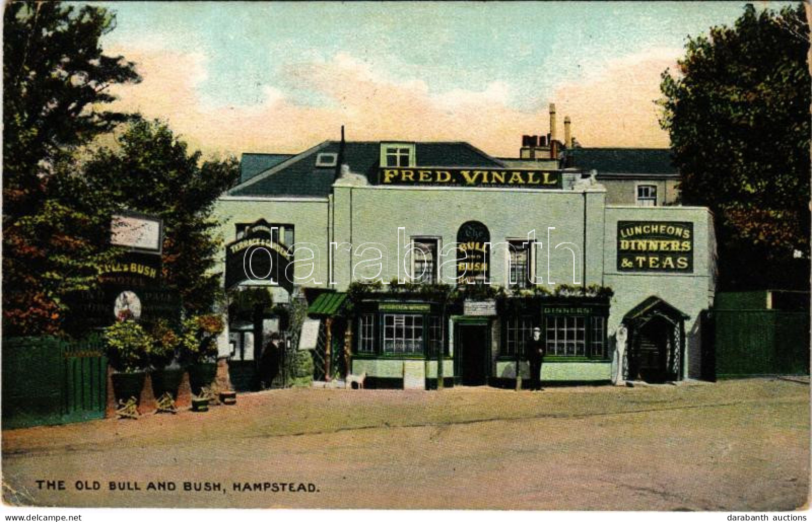 T3 1906 London, Hampstead, The Old Bull And Bush (Fred. Vinall), Luncheons, Dinners & Teas (EB) - Unclassified