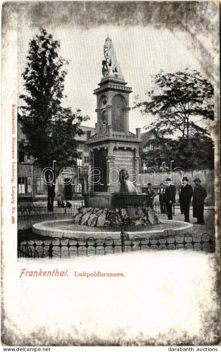 ** T2/T3 Frankenthal (Pfalz), Luitpoldbrunnen / Luitpold Fountain. Kunstanstalt Hermann Ludewig No.4394. - Non Classés
