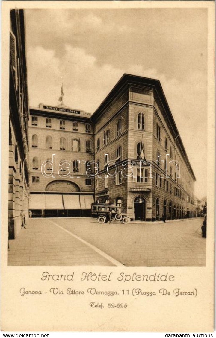 ** T2 Genova, Grand Hotel Splendide, Automobile. Via Ettore Vernazza 11. (Piazza De Ferrari) - Sin Clasificación