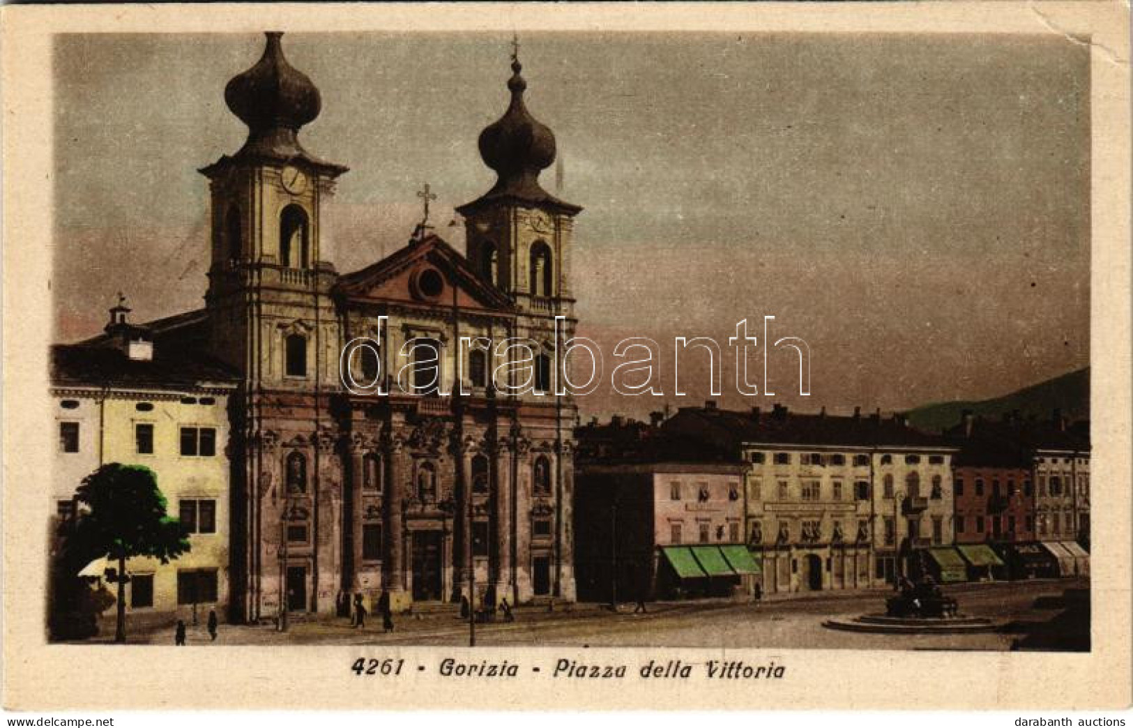 ** T2/T3 Gorizia, Görz, Gorica; Piazza Della Vittoria / Square, Church (EK) - Ohne Zuordnung