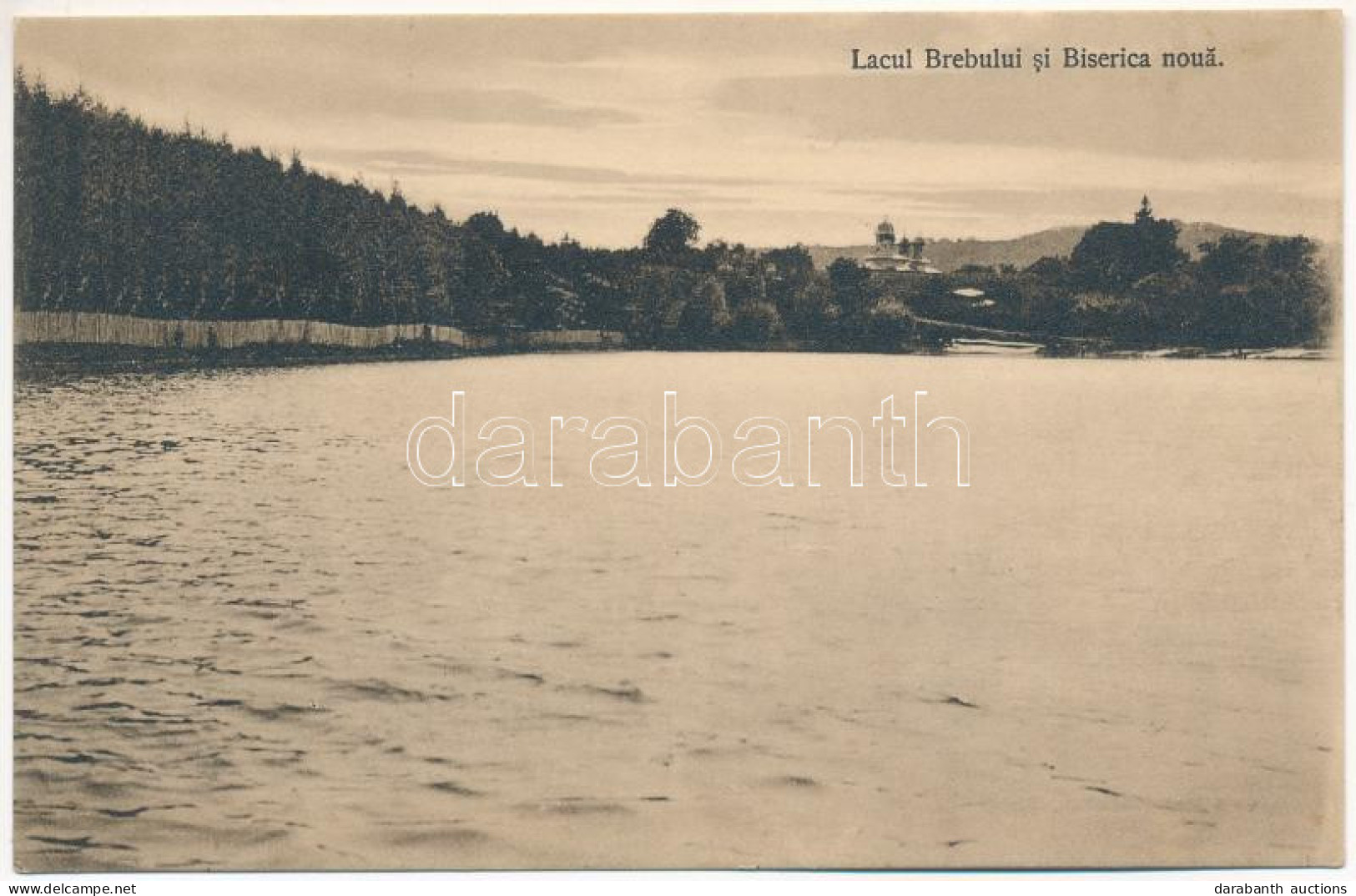 ** T1 Brebu (Prahova), Lacul Brebului Si Biserica Noua. Editura Joan Morarescu / Lake And Church - Zonder Classificatie