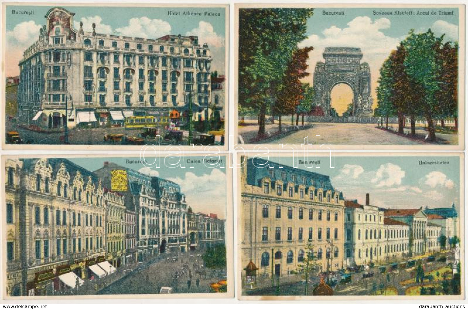 **, * Bucharest, Bukarest, Bucuresti, Bucuresci; - 5 Db Régi Román Város Képeslap / 5 Pre-1945 Romanian Town-view Postca - Unclassified