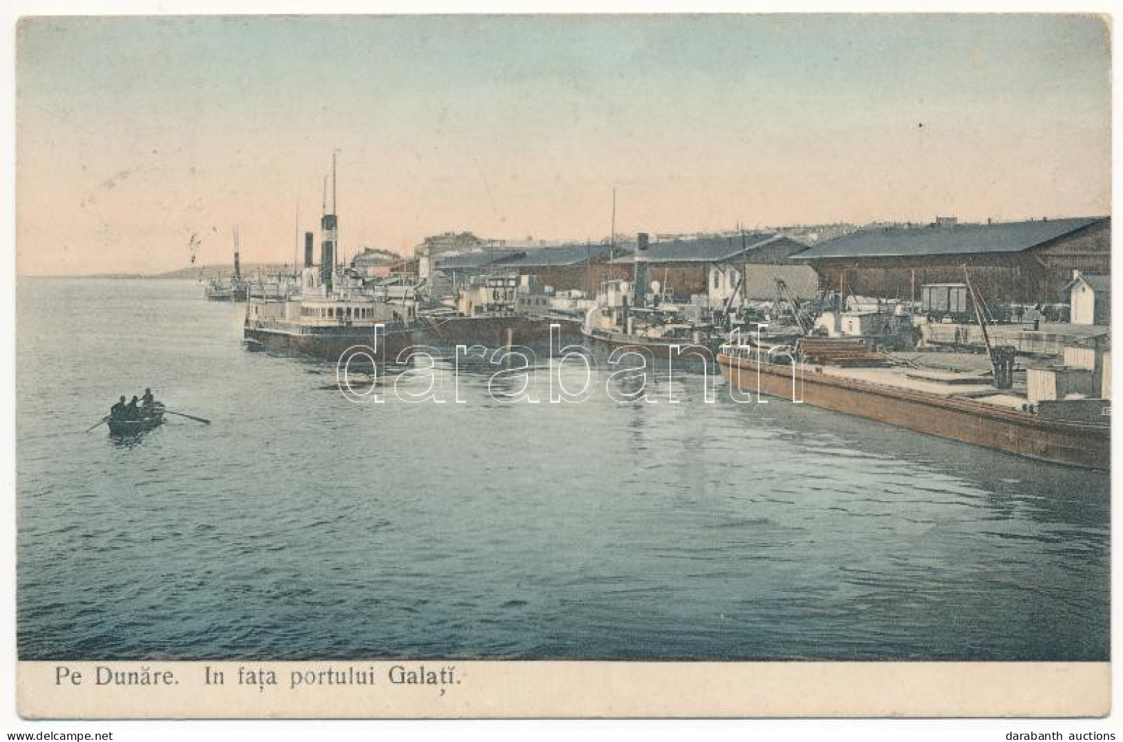 T2/T3 Galati, Galatz; Pe Dunare, In Fata Portului / Danube Port, Steamships (EK) - Ohne Zuordnung