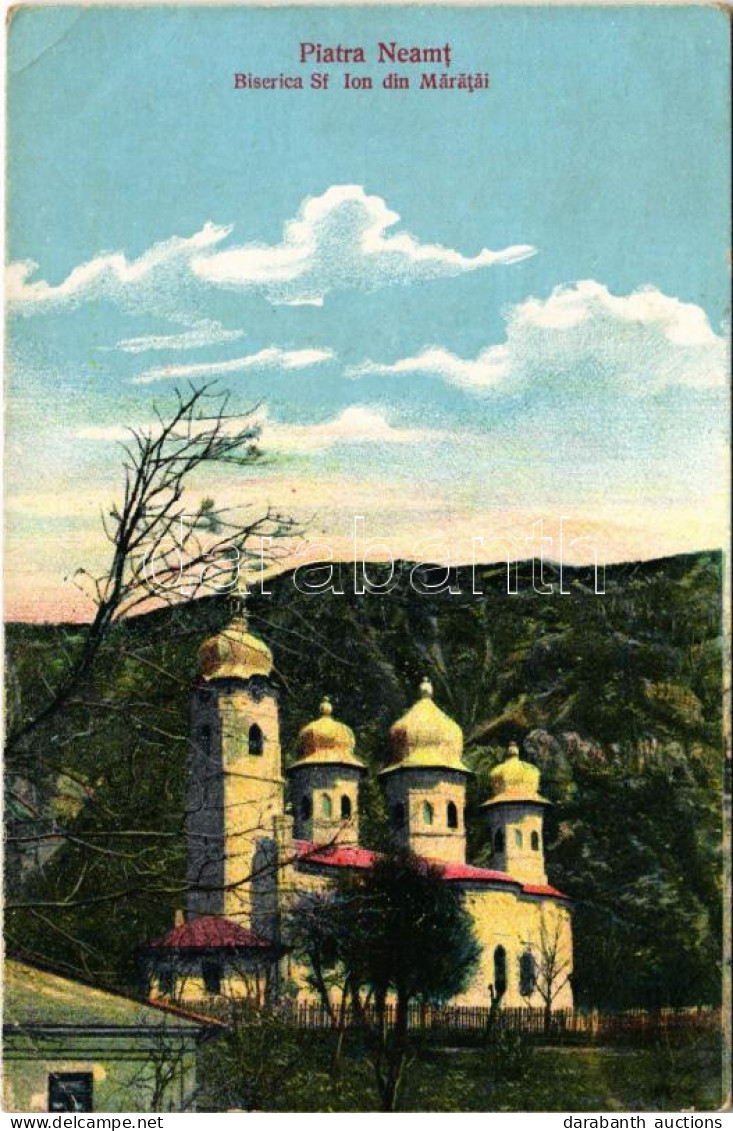 T2/T3 1930 Piatra Neamt, Karácsonkő; Biserica Sf Ioan Din Maratei / Ortodox Templom / Orthodox Church (EK) - Non Classés