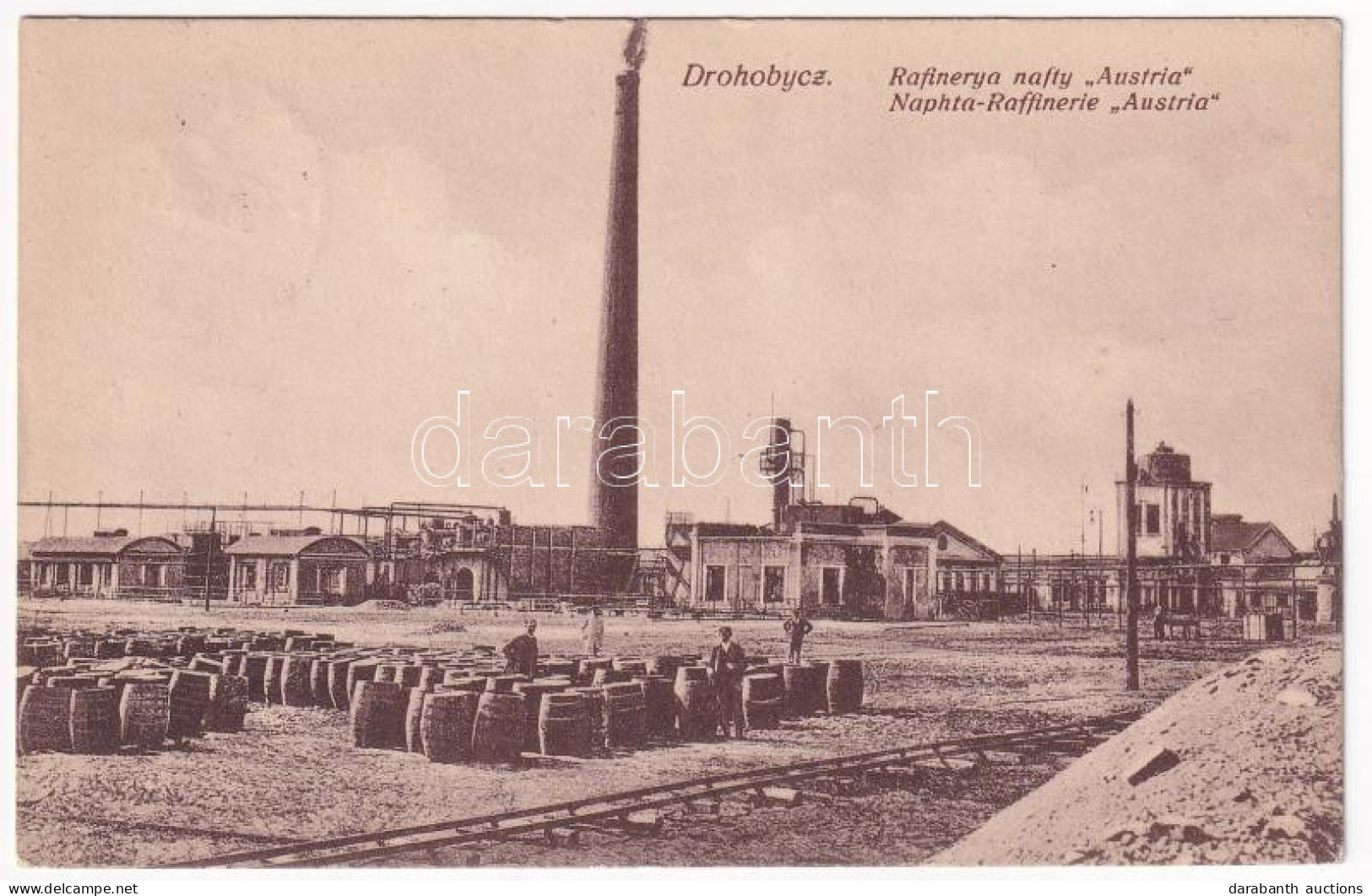 T2 1917 Drohobych, Drohobycz, Drohobics; Rafinerya Nafty "Austria" / Naphta-Raffinerie "Austria" / Naphtha Refinery - Non Classés