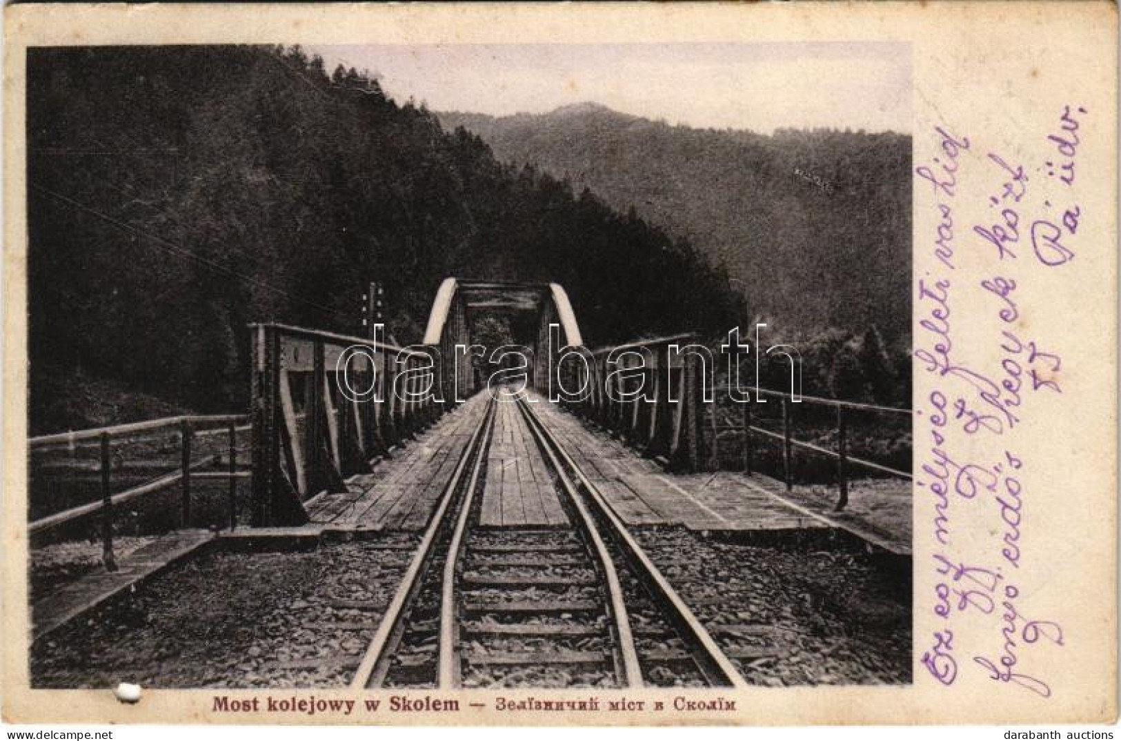 T4 1914 Skole, Most Kolejowy / Railway Bridge. Fot. R. Nowotny (b) - Unclassified