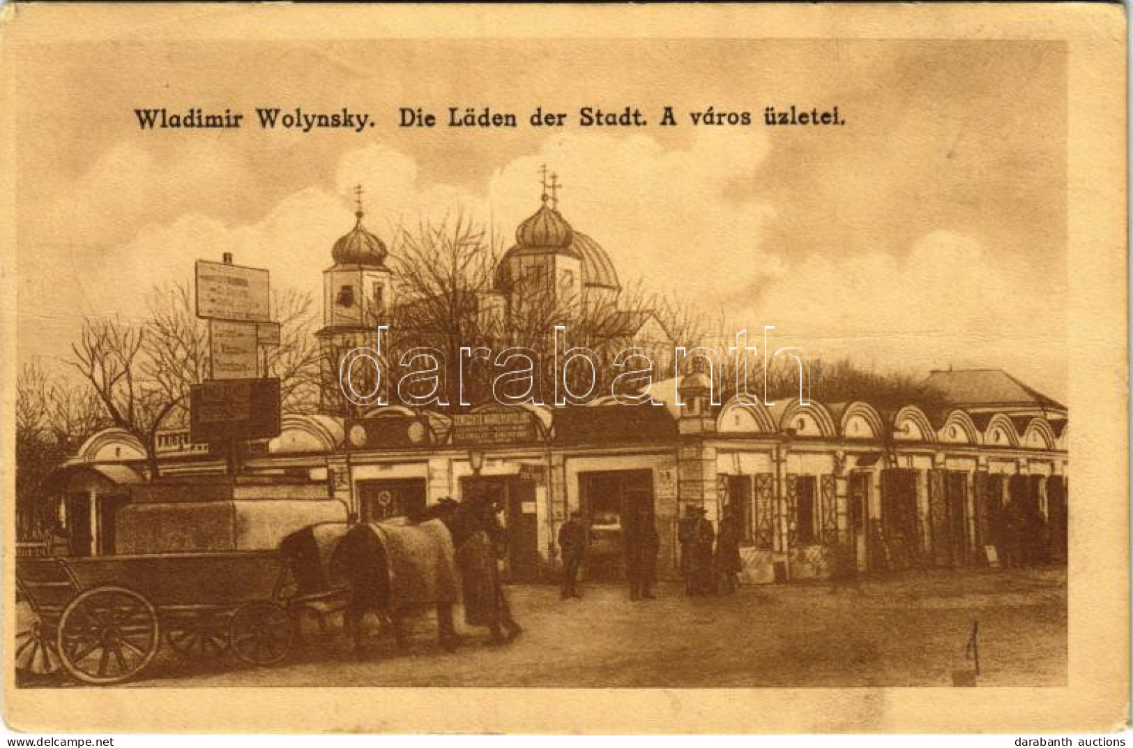 * T3/T4 1916 Volodymyr-Volynskyi, Wladimir Wolynsky; Die Läden Der Stadt / A Város üzletei / Shops Of The Town. Verlag L - Non Classés