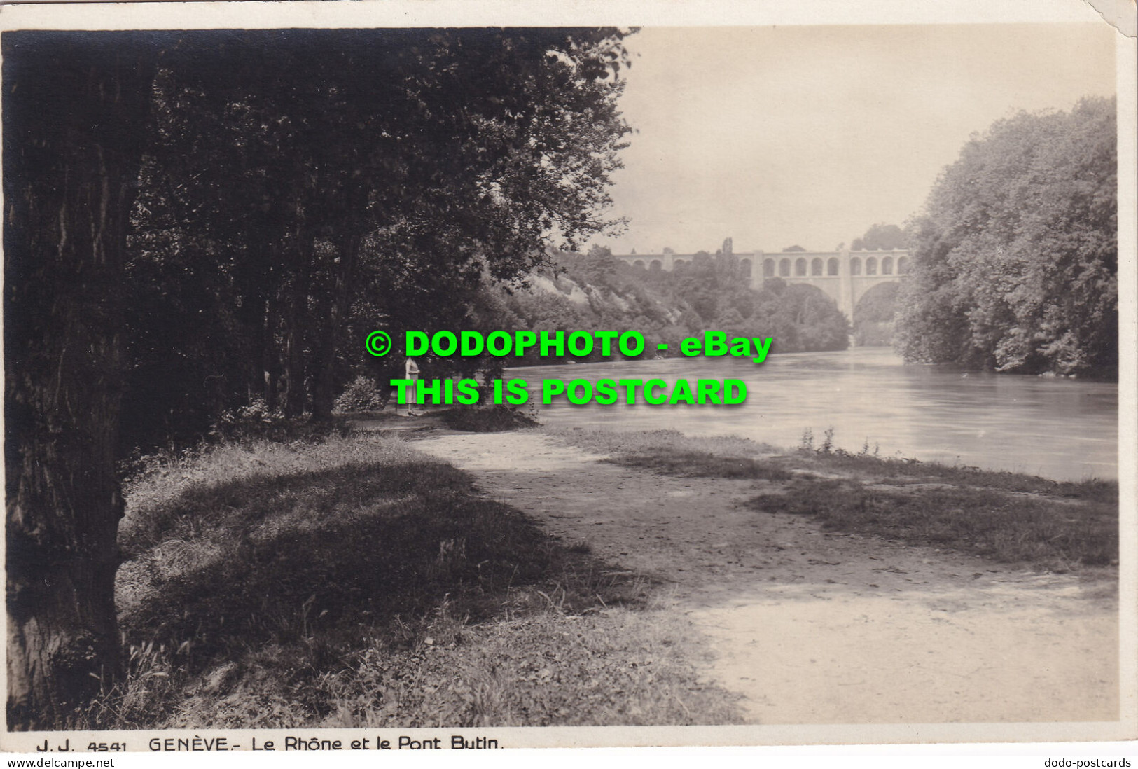 R504048 J. J. 4541. Geneve. Le Rhone Et Le Pont Butin. Jullien Freres - Welt