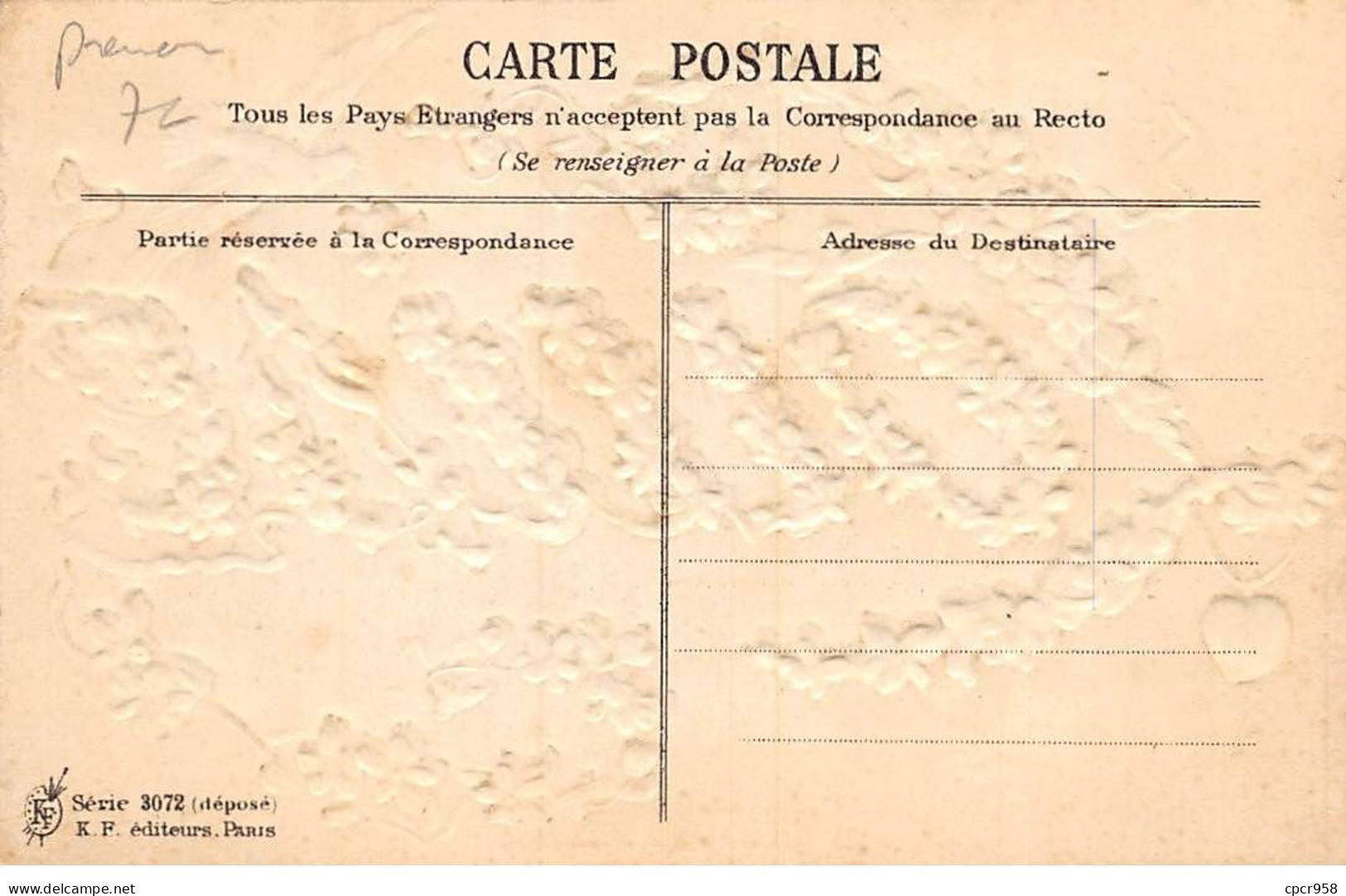 Prénom - N°86875 - Louise - Fleurs - Carte Gaufrée - Firstnames