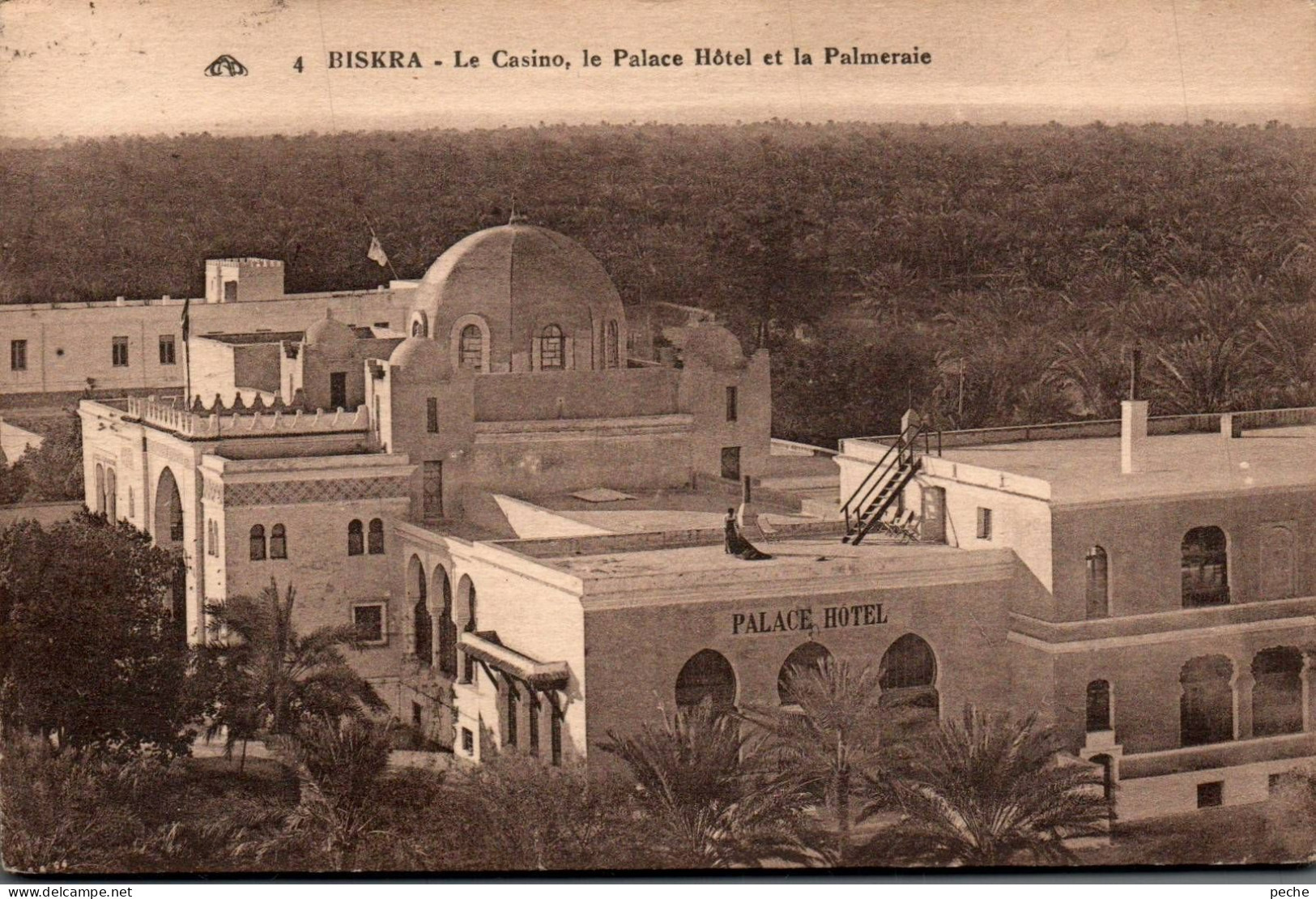 N°909 W -cpa Biskra -le Casino, Le Palace Hôtel Et La Palmeraie- - Biskra