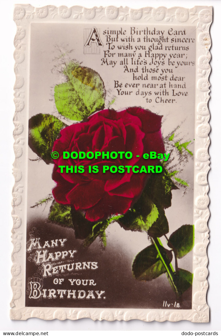 R504056 Many Happy Returns Of Your Birthday. IIV 18. A Simple Birthday Card But - Welt