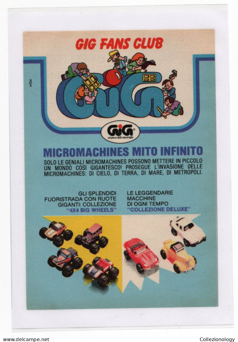 PUBBLICITA' GIG MICRO MACHINES 1987 VINTAGE ADVERTISING RECLAME WERBUNG - Reclame