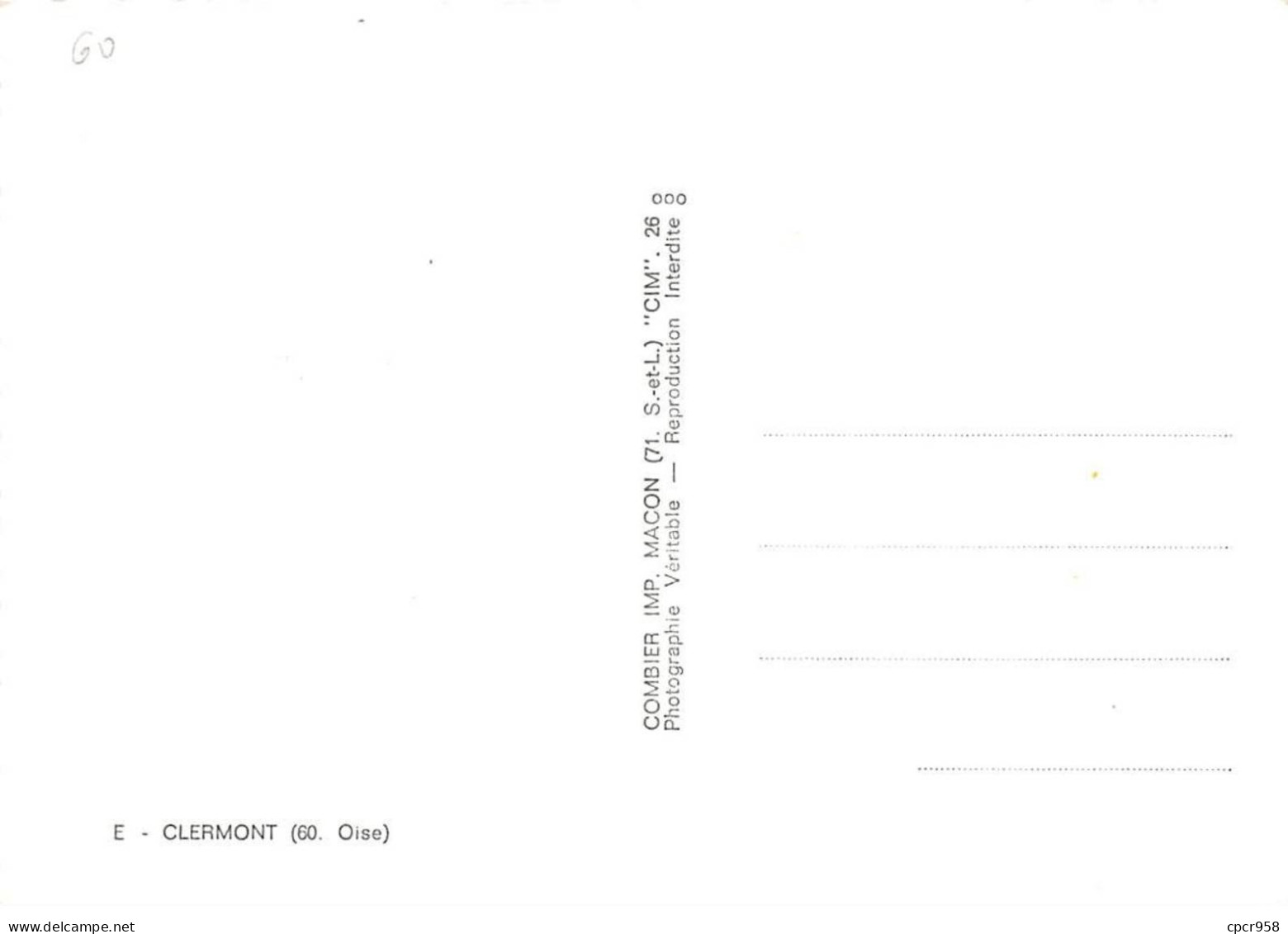 60 - SAN61868 - CLERMONT - Vue Générale - Combier - CPSM 10x15 Cm - Ermenonville