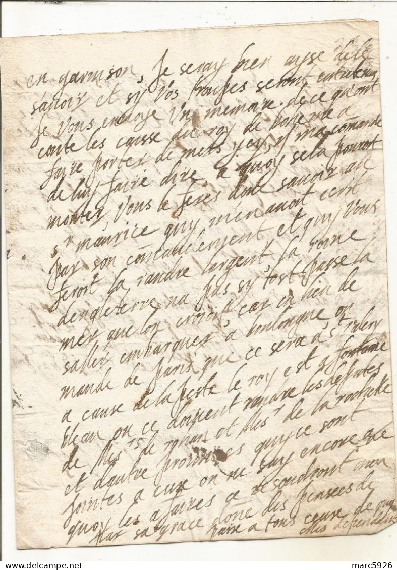 N°1971 ANCIENNE LETTRE DE ELISABETH DE NASSAU A SEDAN AU DUC DE BOUILLON AVEC CACHET DE CIRE ET RUBAN DATE 1625 - Documents Historiques