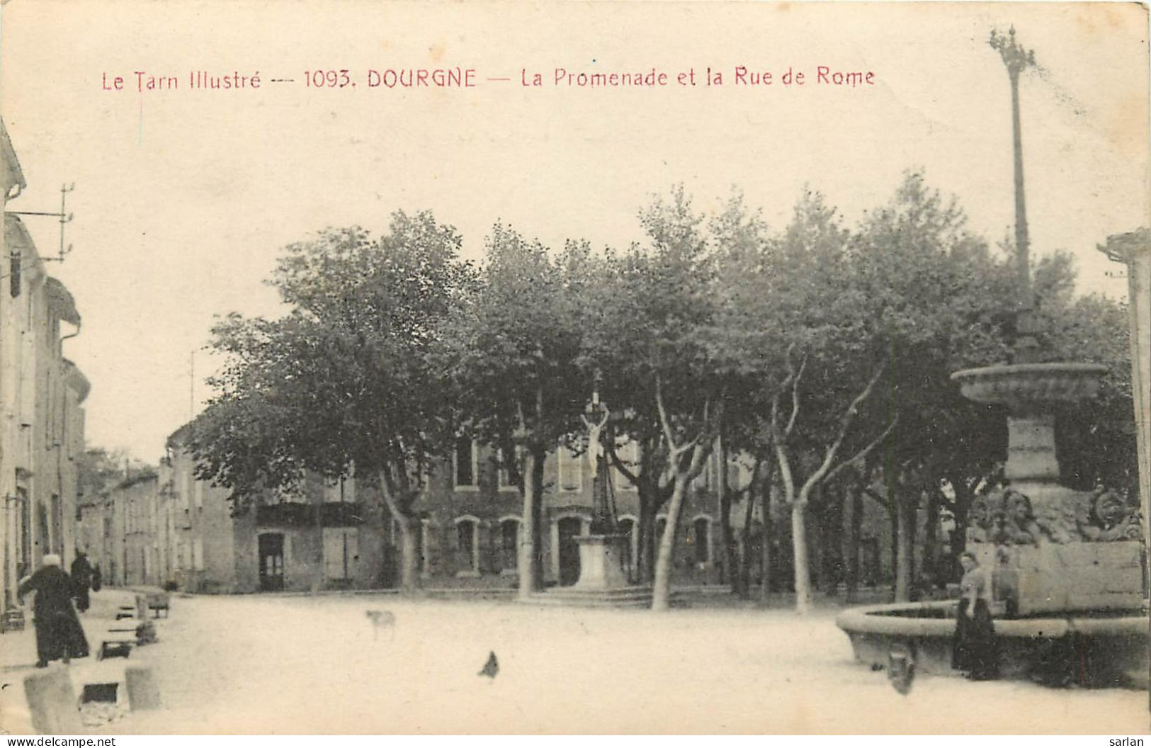 81 , DOURGNE , La Promenade Et La Rue De Rome , * 524 66 - Dourgne