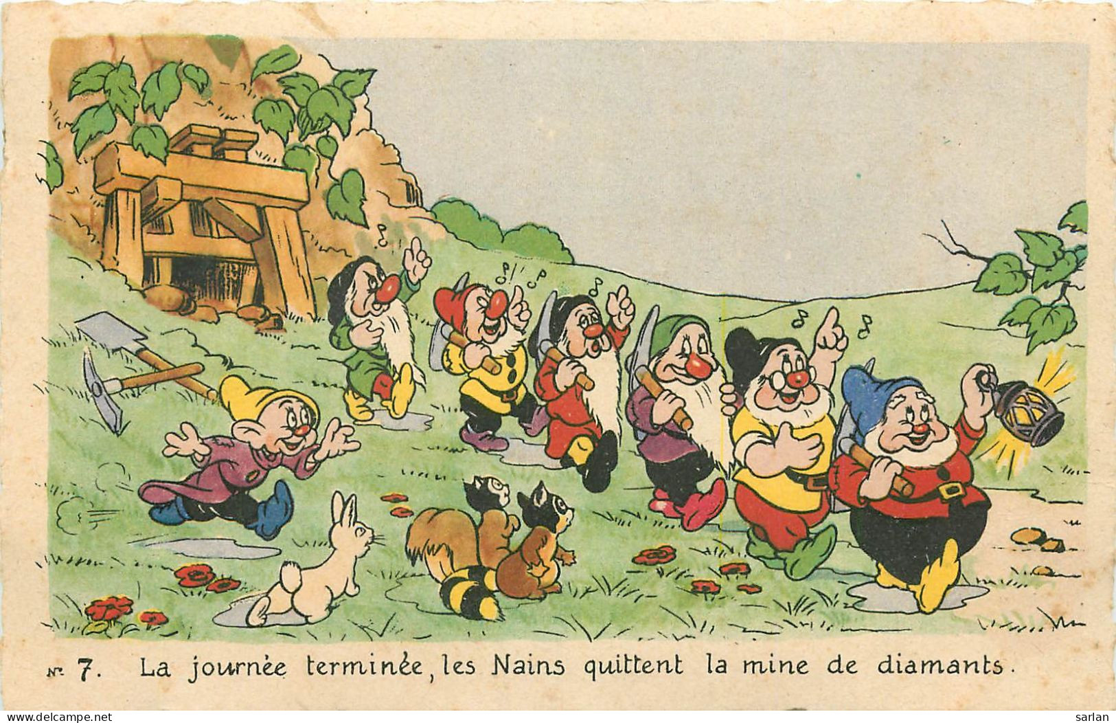 Illustration De Walt Disney , Blanche Neige Et Les 7 Nains  , * 524 45 - Andere & Zonder Classificatie