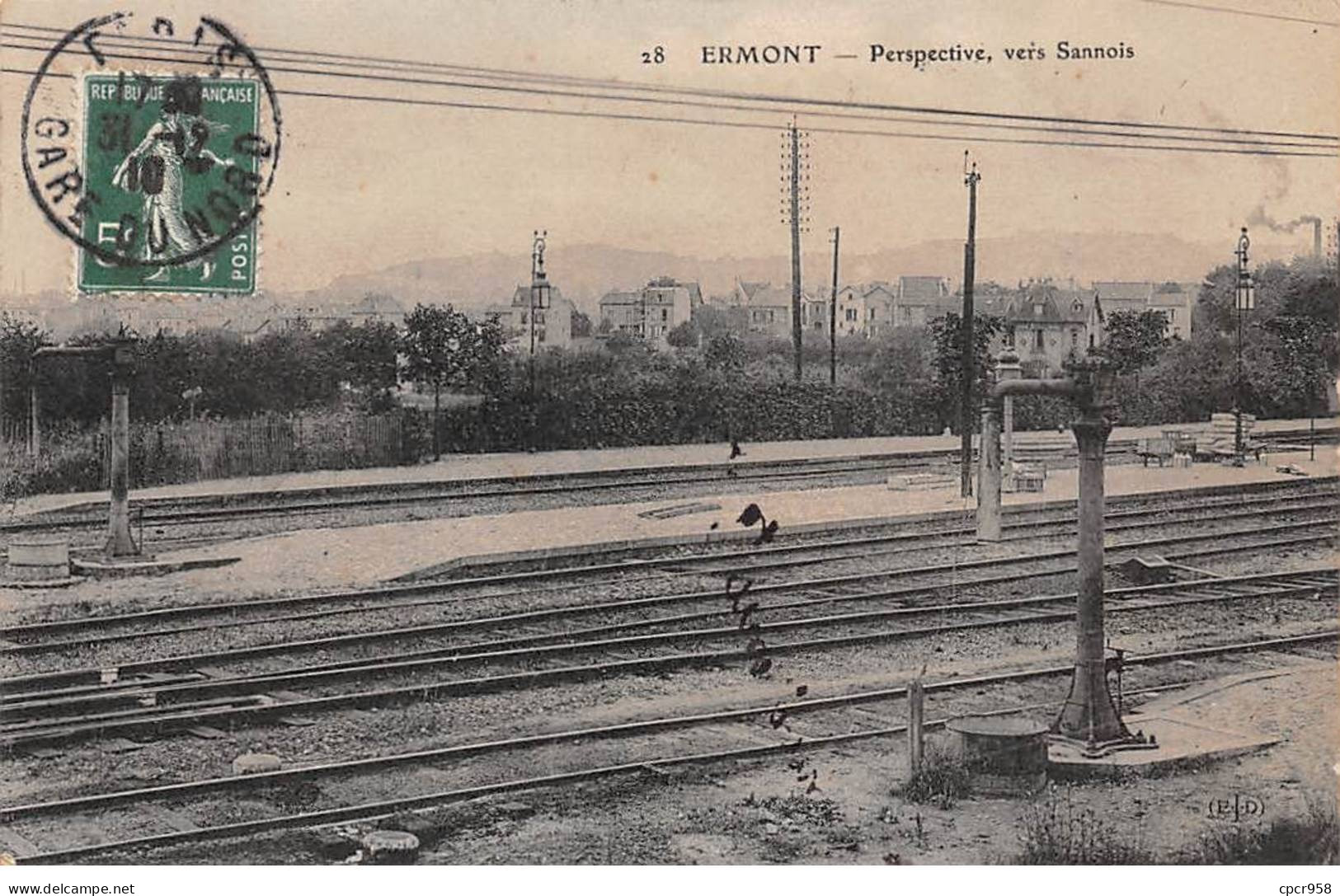 95-AM22709.Ermont.N°28.Perspective Vers Sannois.Rail - Ermont-Eaubonne