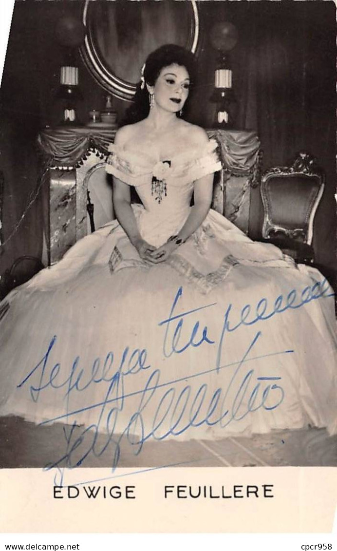 Artiste - N°86823 - Edwige Feuillère - Carte Avec Autographe - Artisti