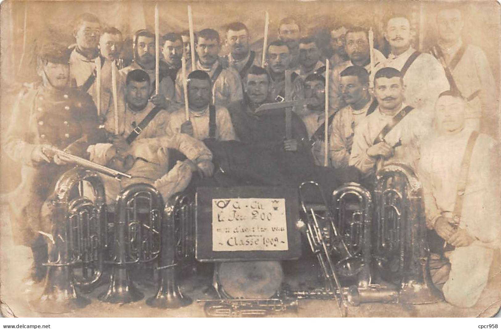 Militaire - N°86428 - Classe 1909 - Fanfare Militaire - Carte Photo - Otros & Sin Clasificación
