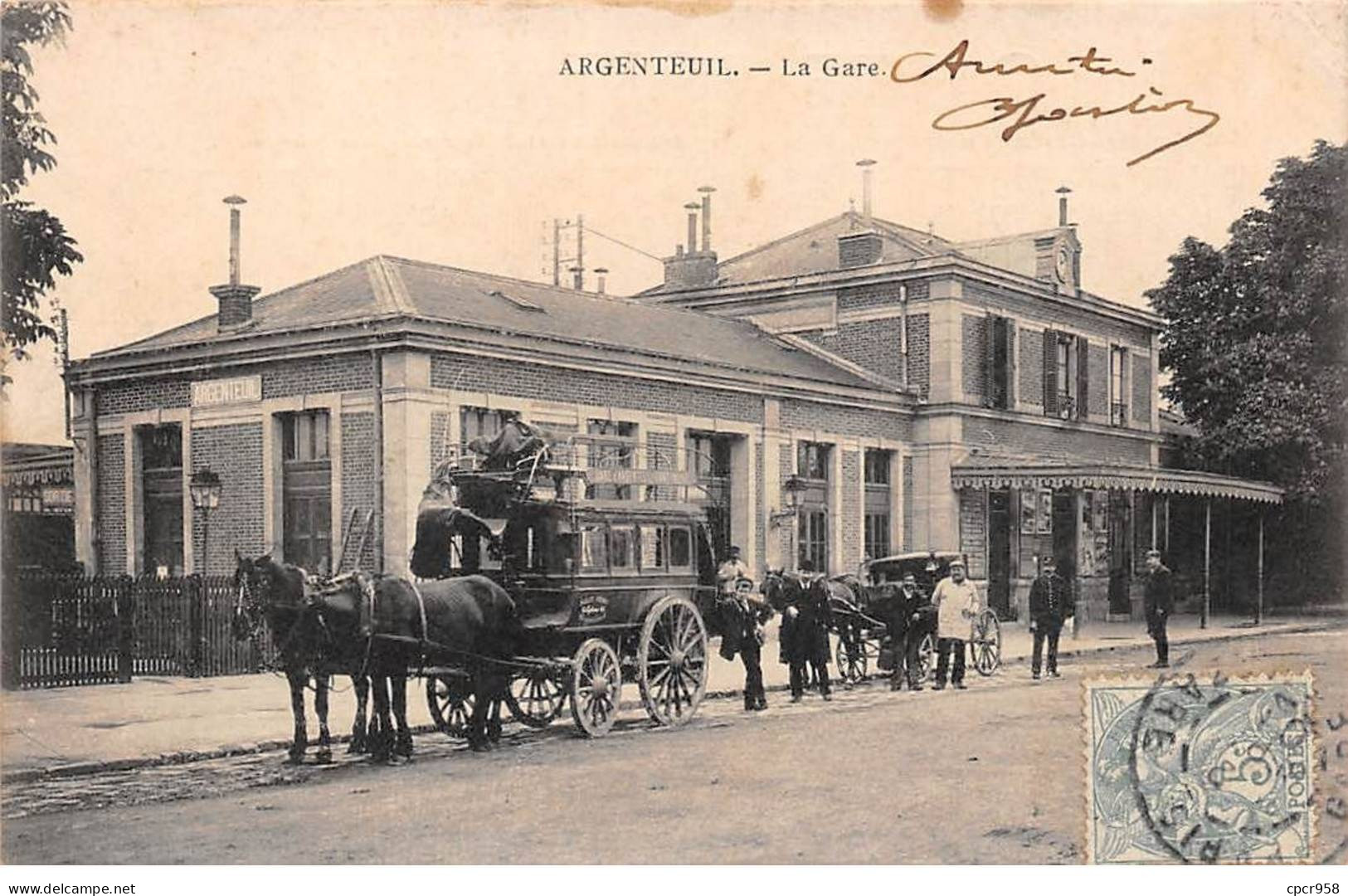 95-AM22687.Argenteuil.La Gare.Attelage - Argenteuil