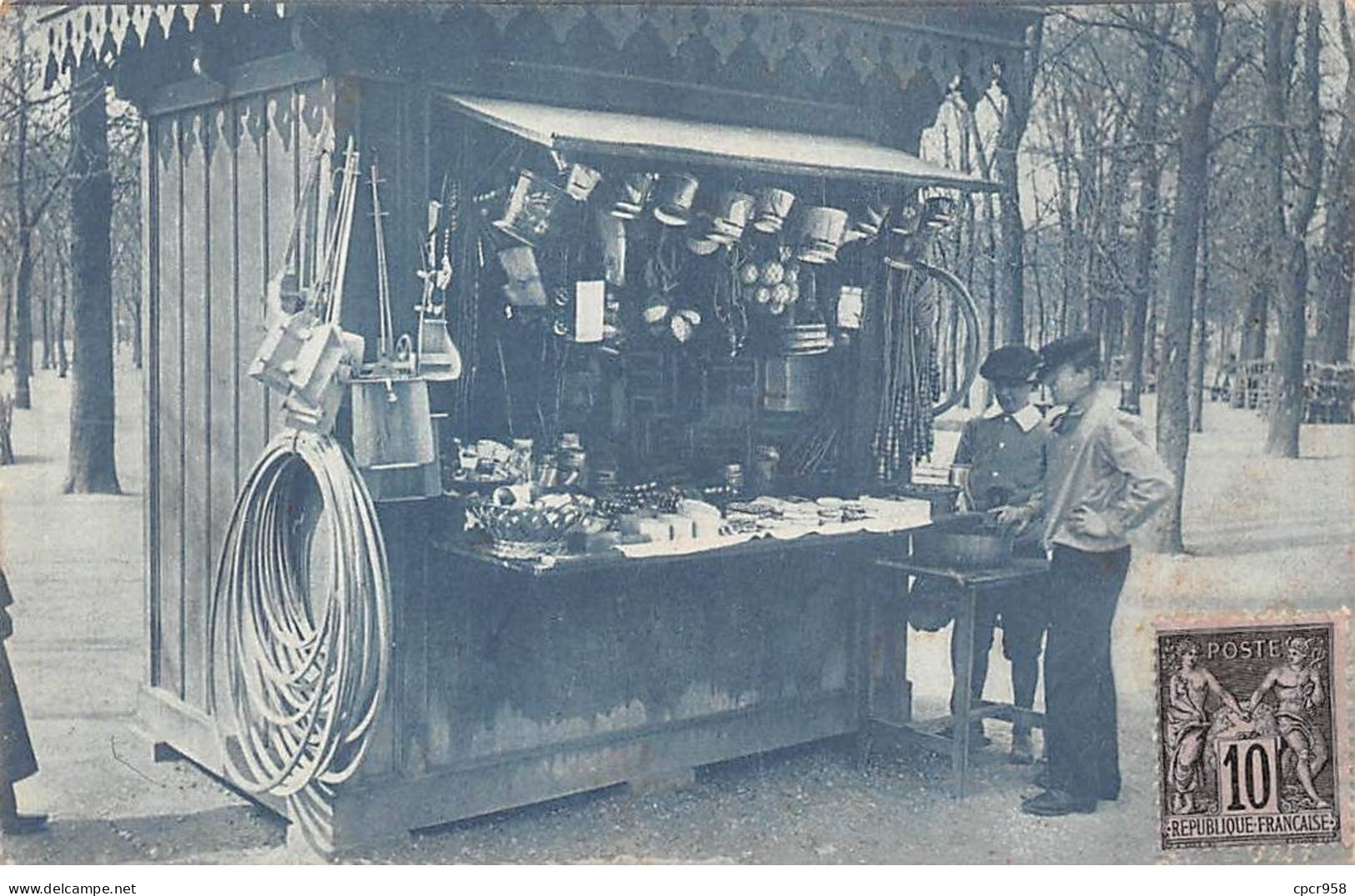 75 - N°87122 - PARIS - Stand De Camelot Dans Un Parc - Métiers - Carte Photo - Artisanry In Paris