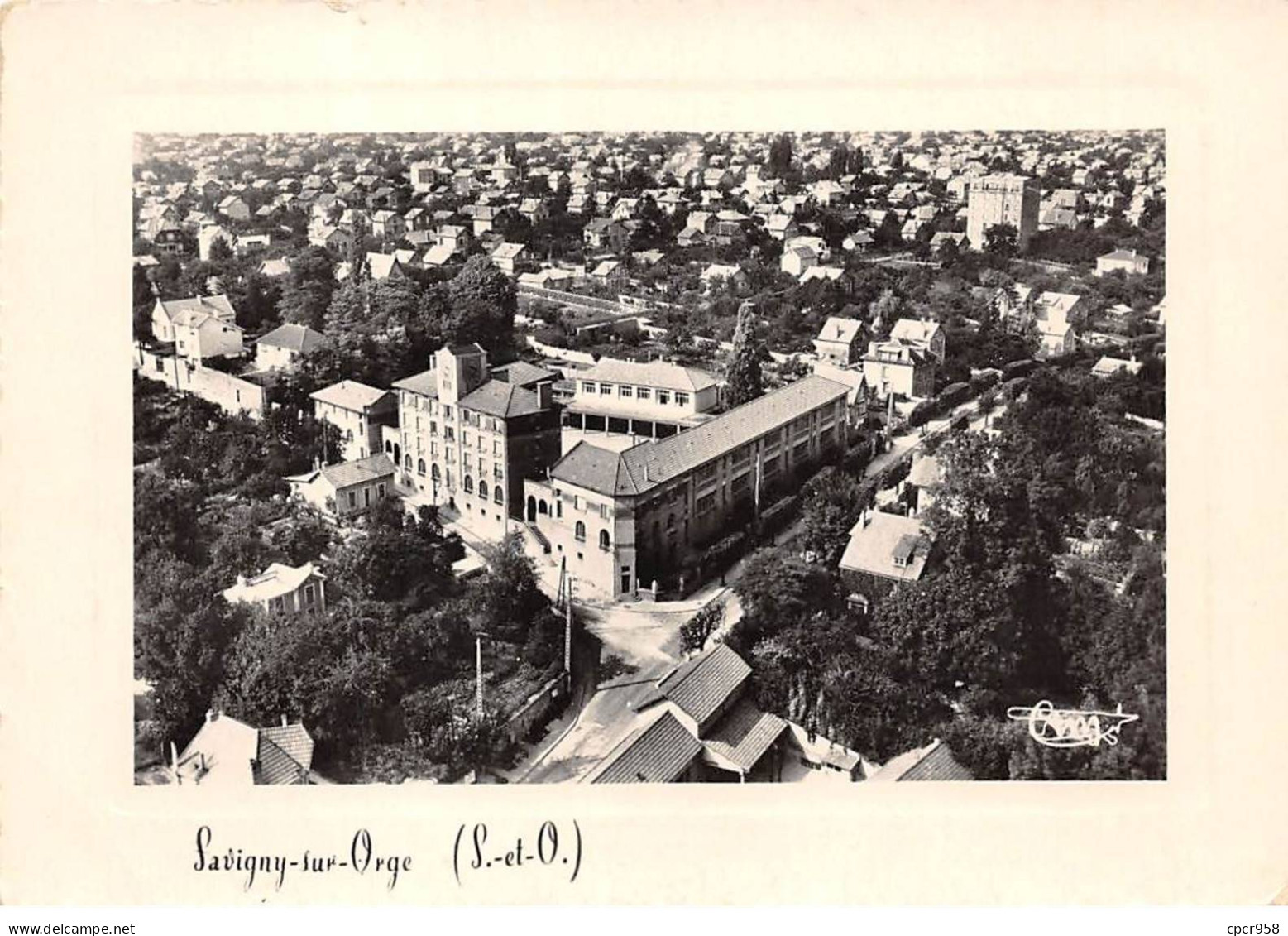 91 - SAN62382 - SAVIGNY SUR ORGE - Vue Aérienne Du Groupe Scolaire Paul Bert - Panorama - Combier - CPSM 10x15 Cm - Savigny Sur Orge