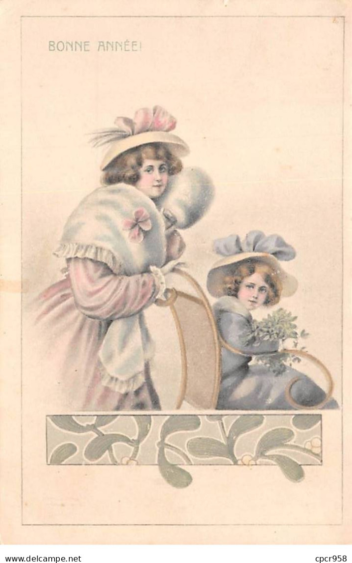 Nouvel An - N°86615 - Bonne Année - Une Femme Et Une Jeune Fille - New Year