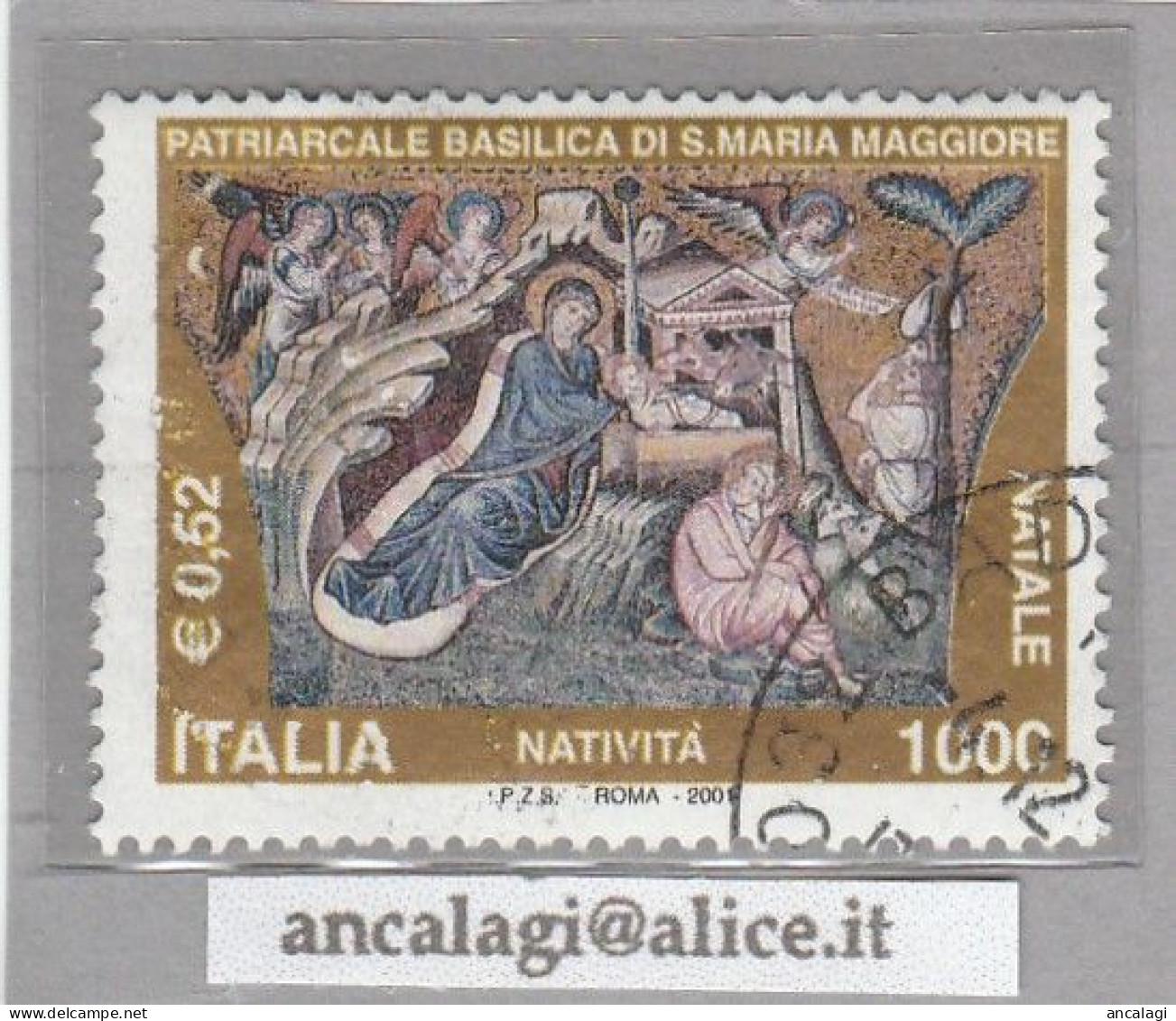 USATI ITALIA 2001 - Ref.0859B "NATALE" 1 Val. - - 2001-10: Usati