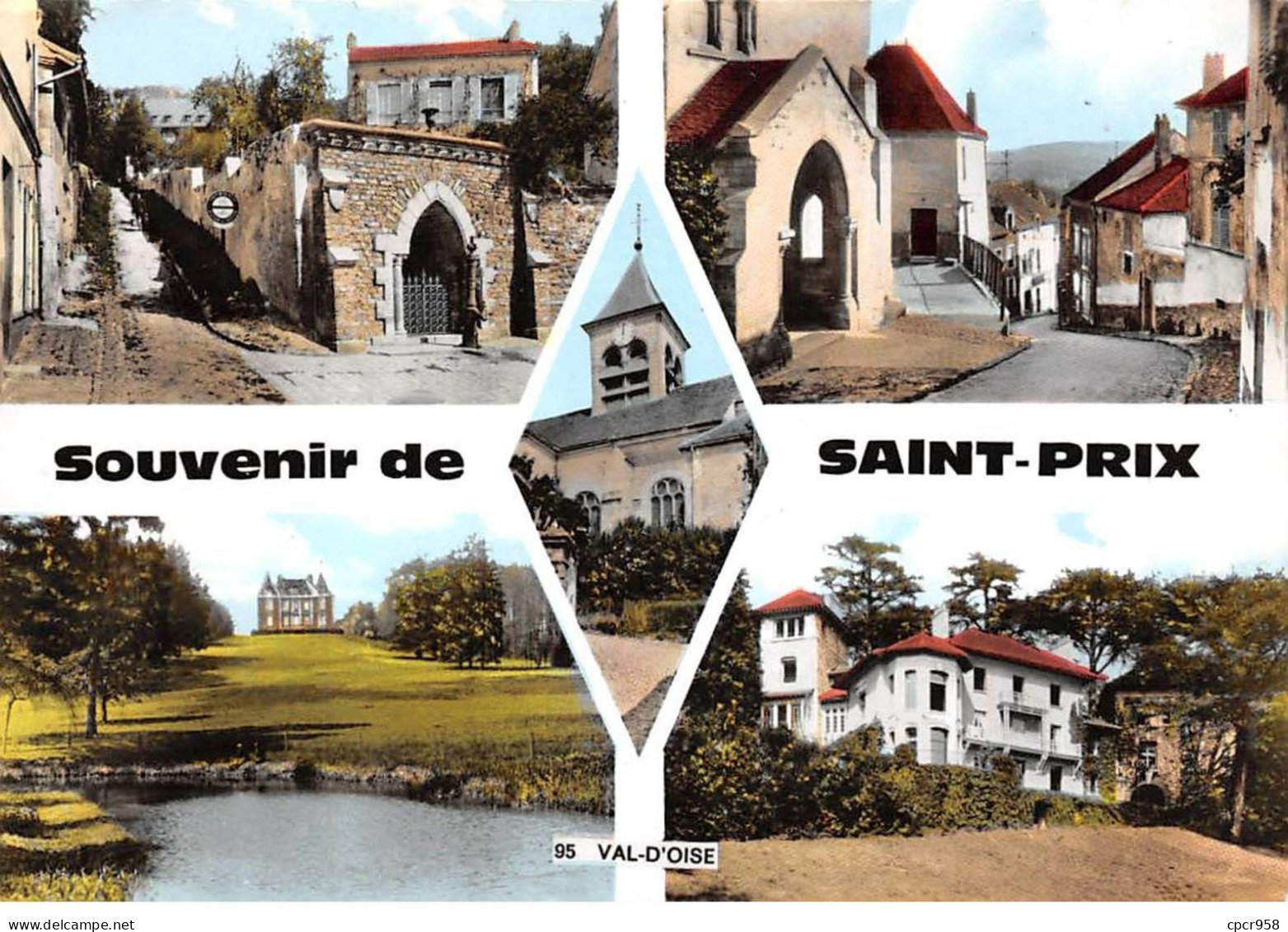 95 - SAN62524 - SAINT PRIX - Divers Aspects De La Ville - Spadem - CPSM 10x15 Cm - Saint-Prix