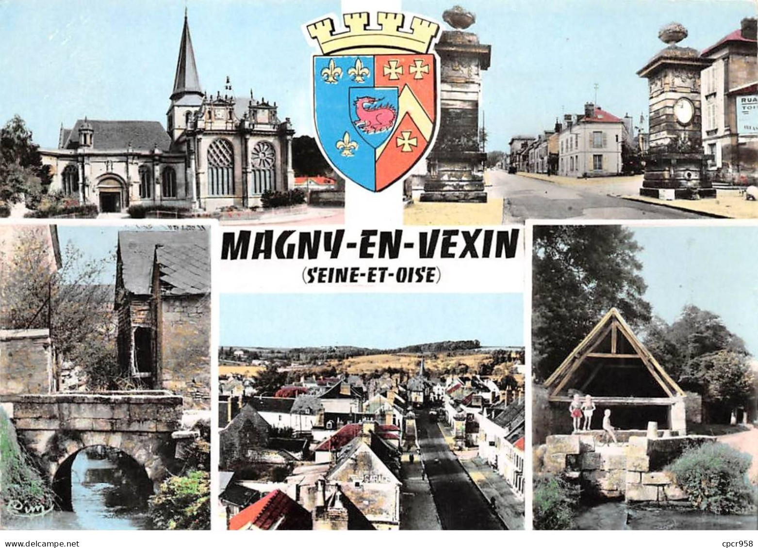 95 - SAN62518 - MAGNY EN VEXIN - Divers Aspects De La Ville - Combier - CPSM 10x15 Cm - Magny En Vexin