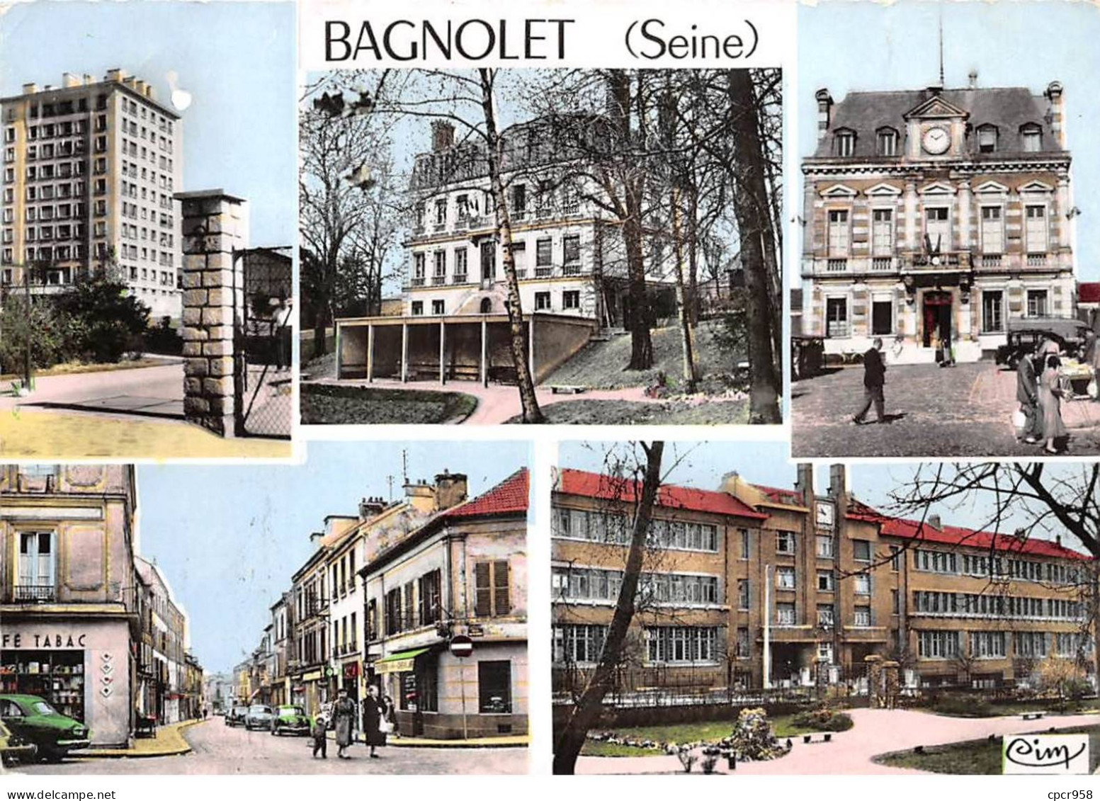 93 - SAN62467 - BAGNOLET - Cité De La Préfecture - Le Château - La Mairie - La Rue Sadi Carnot - Combier - CPSM 10x15 Cm - Bagnolet